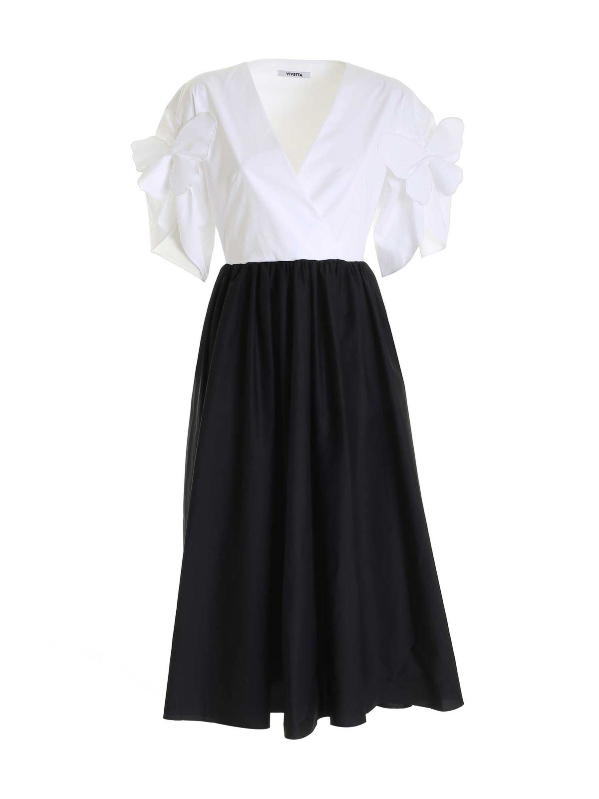 Butterfly patch dress in black and white 21EV2S0H0716958U191 (VIVETTA / ワンピース・ドレス・オールインワン ) | VIVETTA (ヴィヴェッタ)