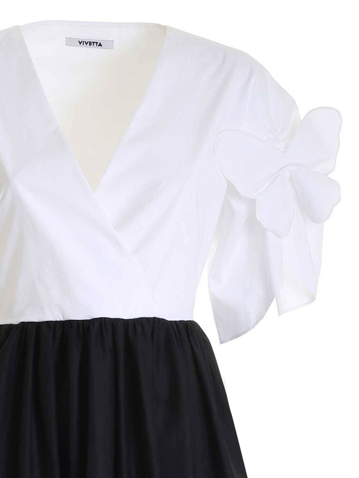 Butterfly patch dress in black and white 21EV2S0H0716958U191 (VIVETTA / ワンピース・ドレス・オールインワン ) | VIVETTA (ヴィヴェッタ)(2)