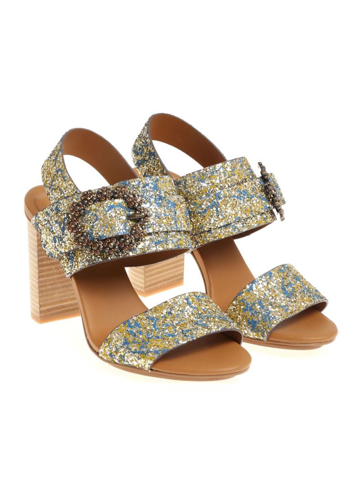 Glitter leather sandals SB30123024 (See By Chloé / サンダル ) | See By Chloé (シーバイクロエ)