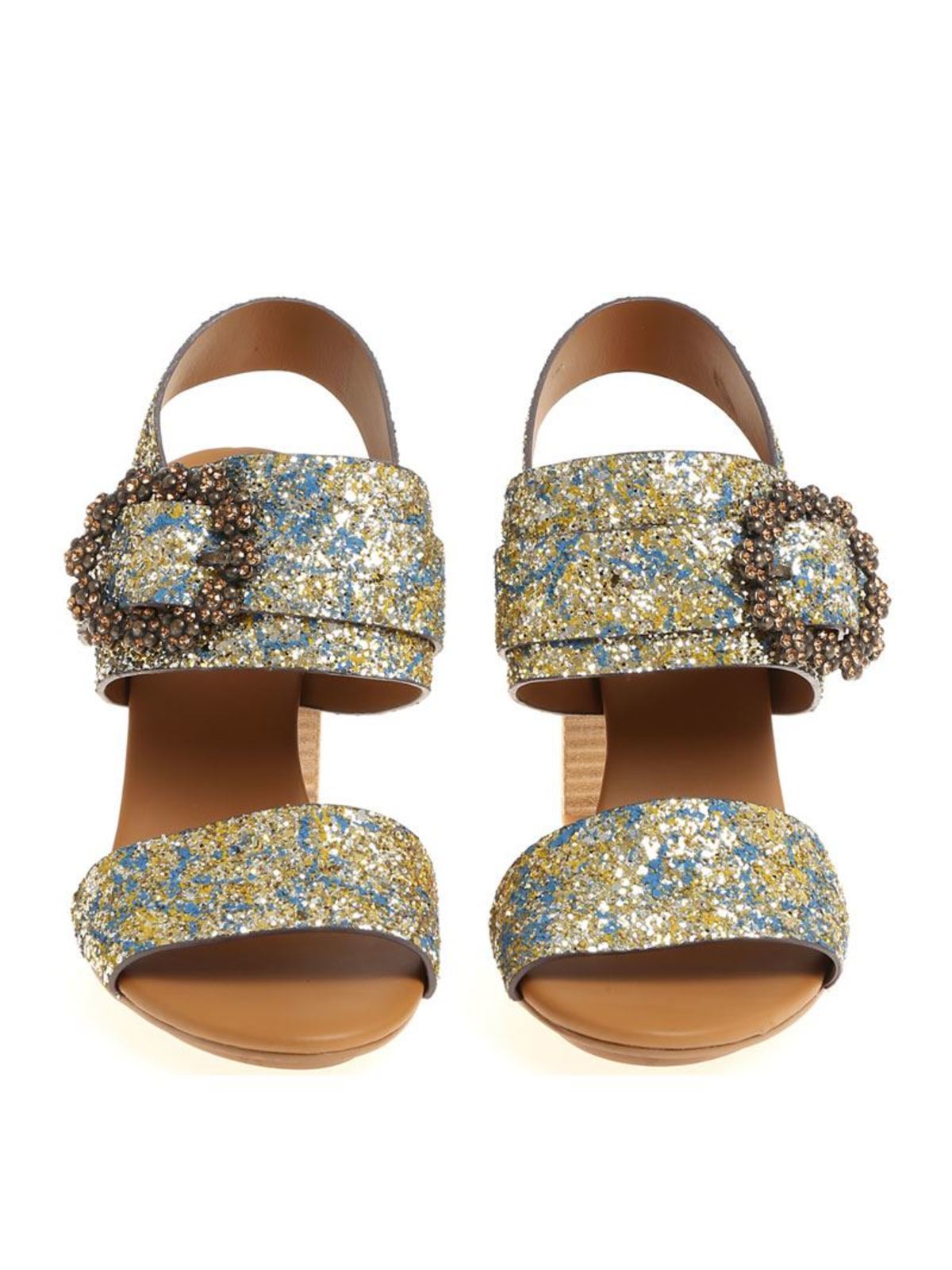 Glitter leather sandals SB30123024 (See By Chloé / サンダル ) | See By Chloé (シーバイクロエ)(1)