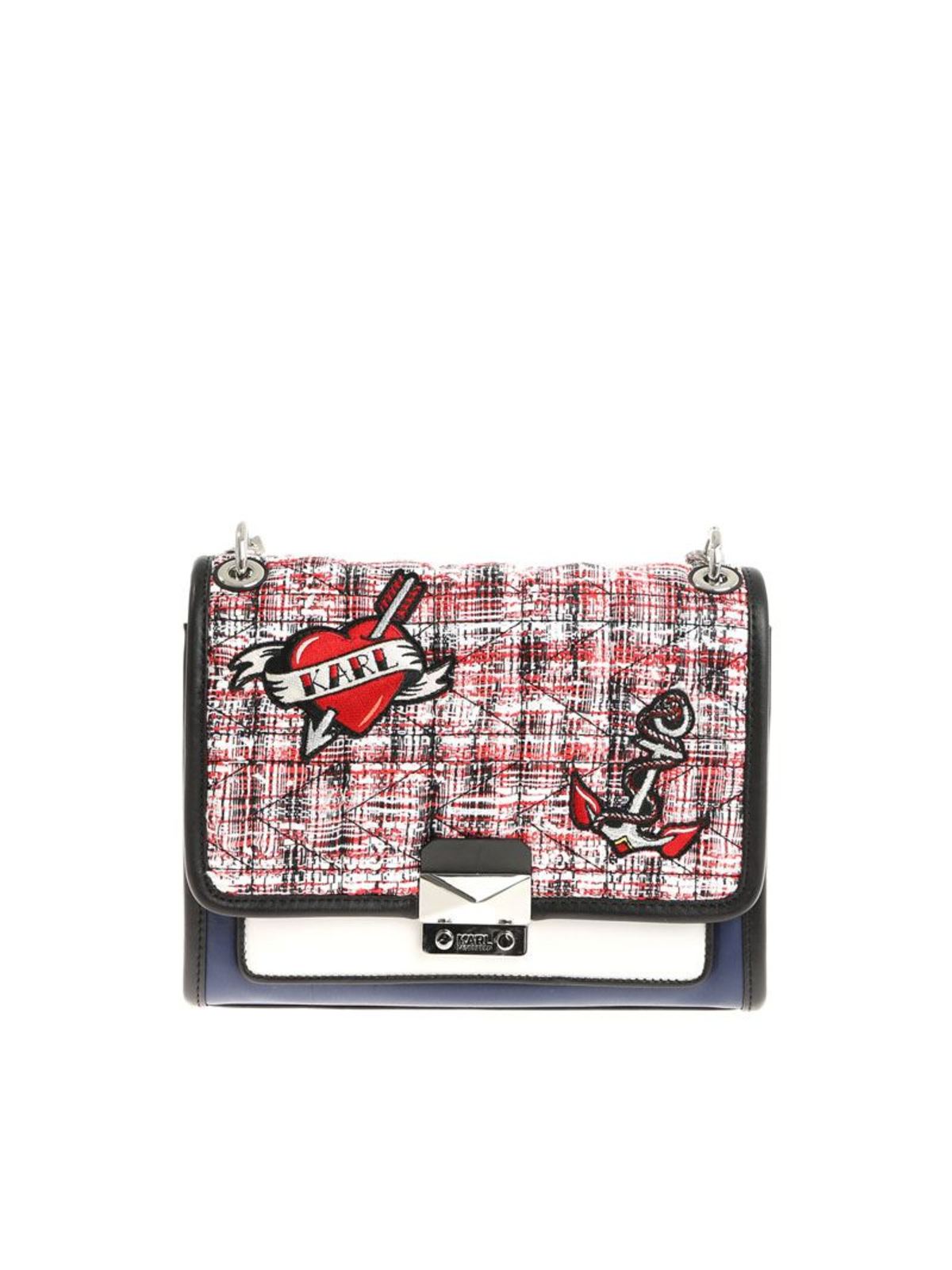 Leather tweed bag 81KW3089MULTI (KARL LAGERFELD / ハンドバッグ・ショルダーバッグ ) | KARL LAGERFELD (カール・ラガーフェルド)