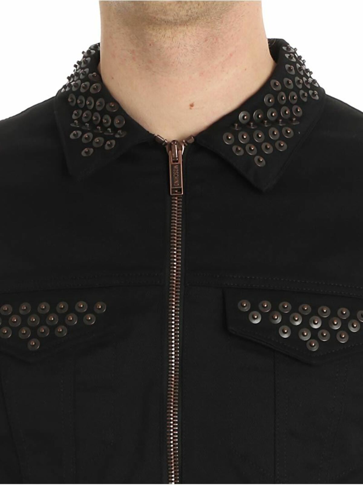 Black jacket with applied buttons 061102191555 (MOSCHINO / カジュアルジャケット・ベスト ) | MOSCHINO (モスキーノ)(3)