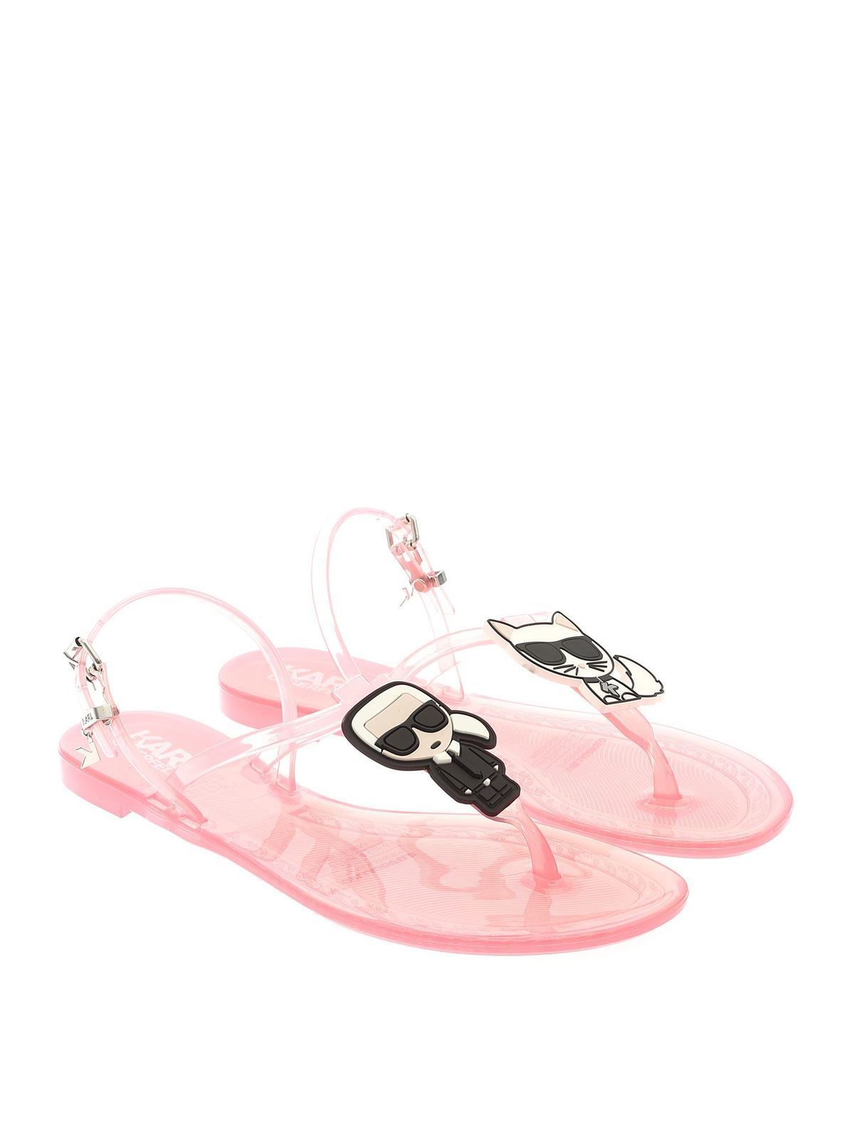 Thong sandals in pink KL80002VLP (KARL LAGERFELD / サンダル ) | KARL LAGERFELD (カール・ラガーフェルド)(1)