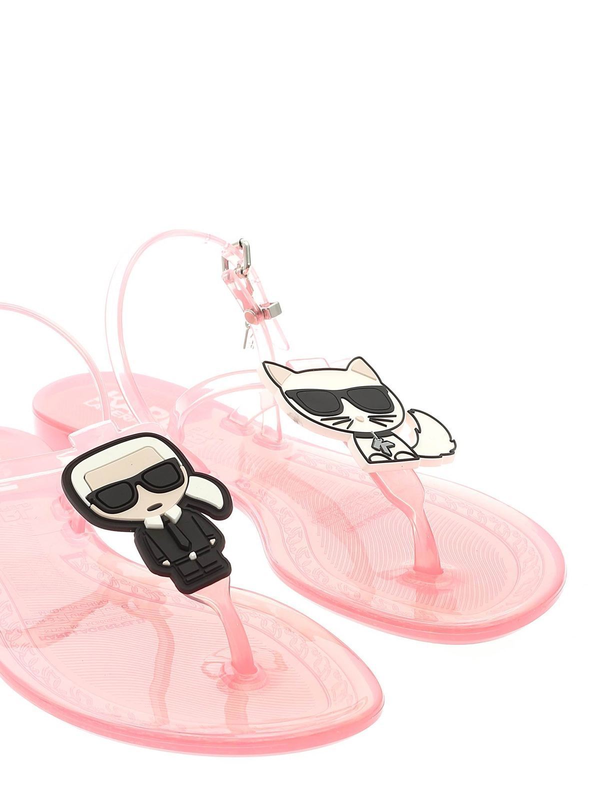 Thong sandals in pink KL80002VLP (KARL LAGERFELD / サンダル ) | KARL LAGERFELD (カール・ラガーフェルド)(3)