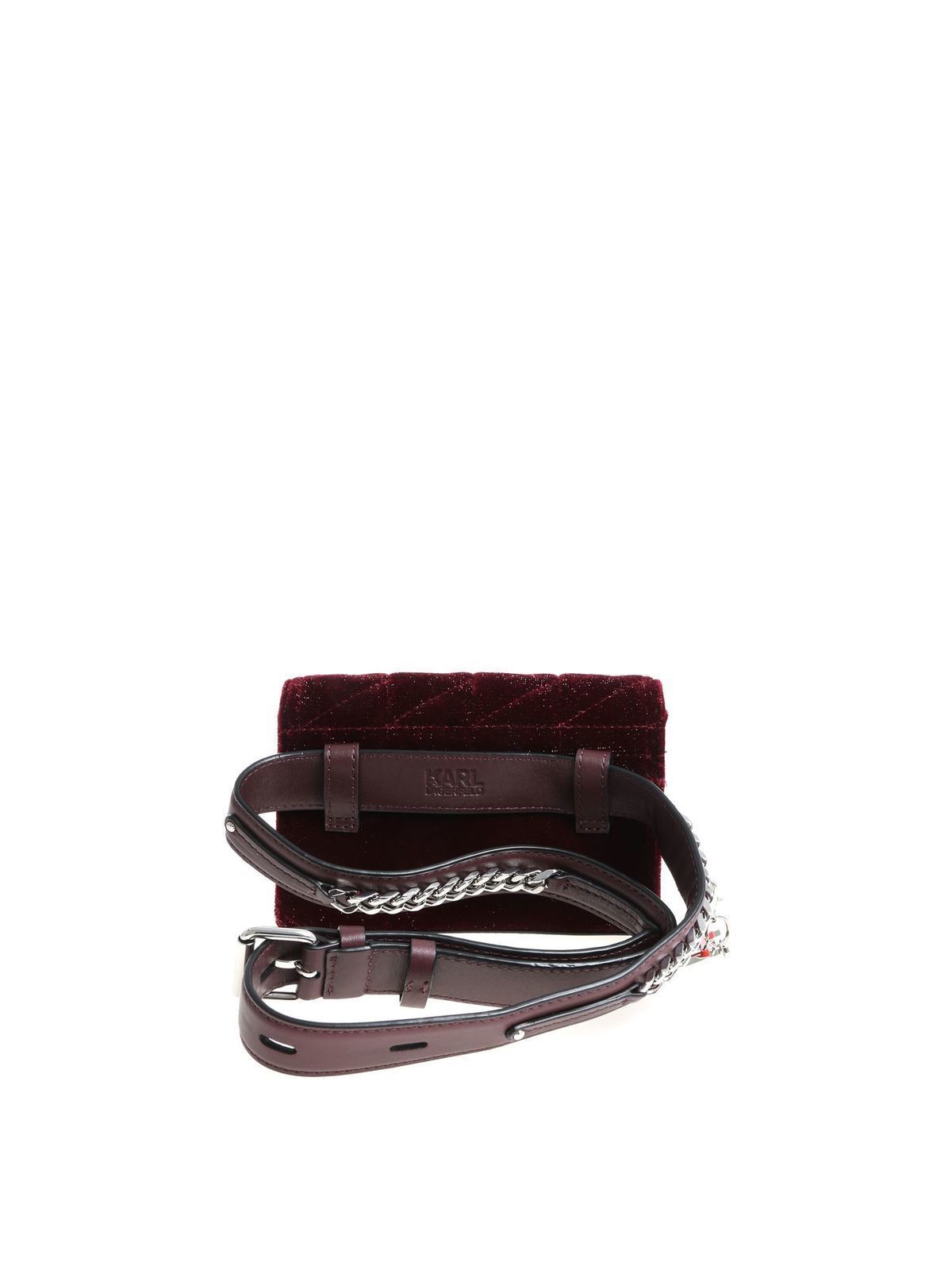 Karl X Kaia glittered waistbag 86KW3092BORDEAUX (KARL LAGERFELD / ボディ・ベルトバッグ ) | KARL LAGERFELD (カール・ラガーフェルド)(2)