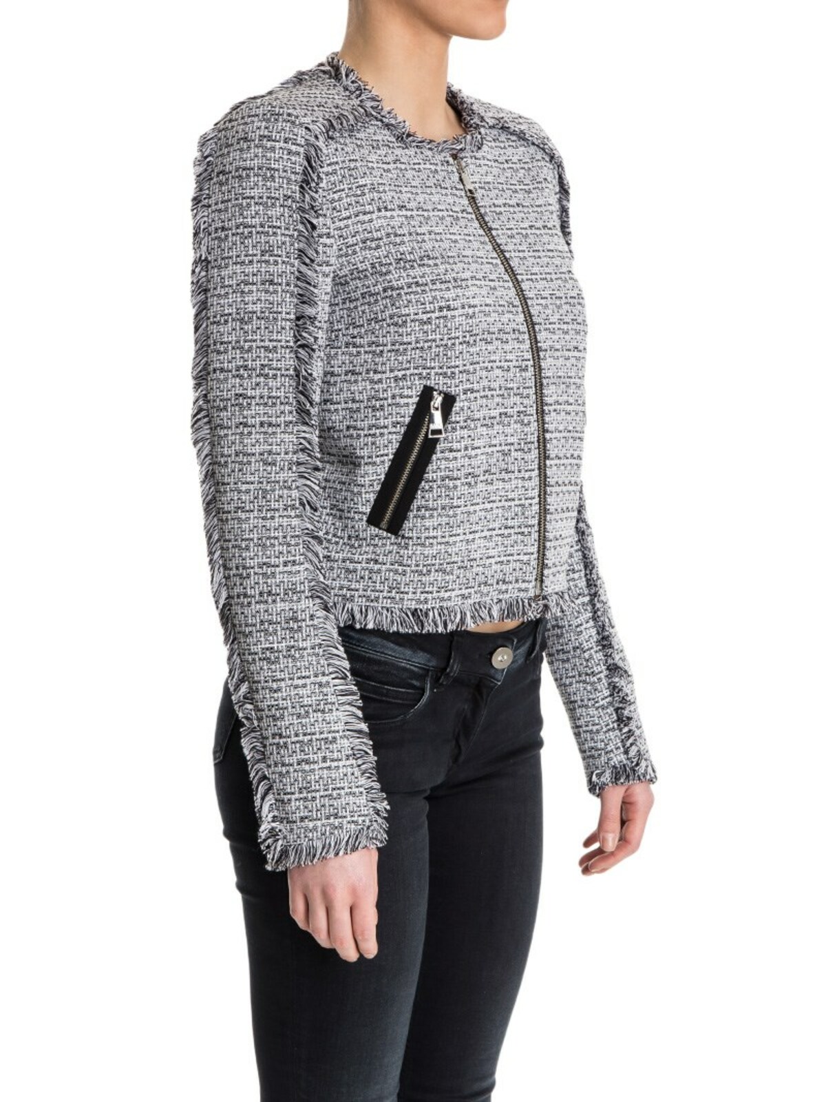 Cotton jacket 61KW1401LITTLEKARLBOUCLEJACKET998BLACKWHITE (KARL LAGERFELD / カジュアルジャケット・ベスト ) | KARL LAGERFELD (カール・ラガーフェルド)(2)
