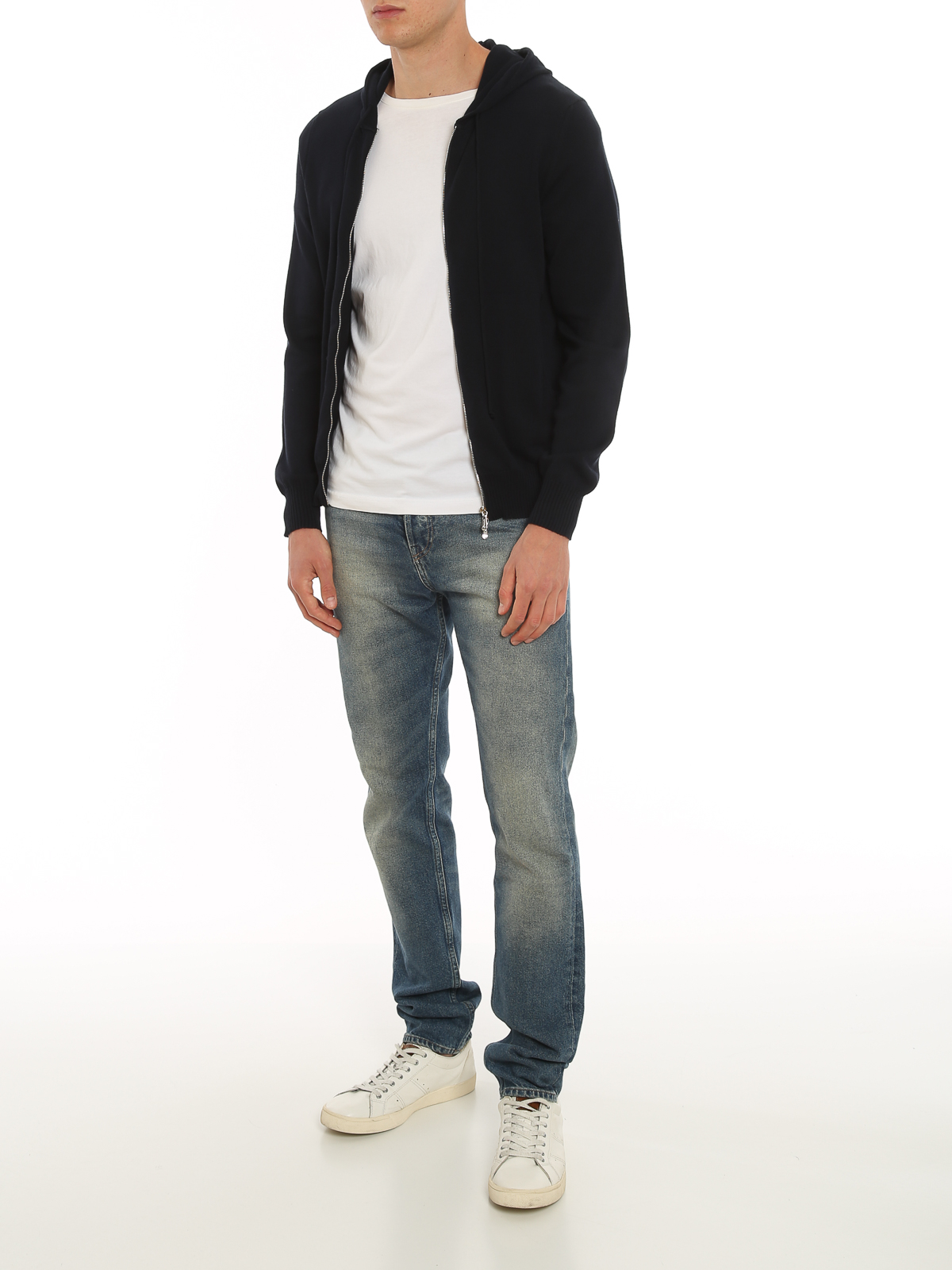 Stocking stitch cotton hoodie D1Z305CZ795 (Drumohr / ニット・セーター・カーディガン ) | Drumohr (ドルモア)(1)