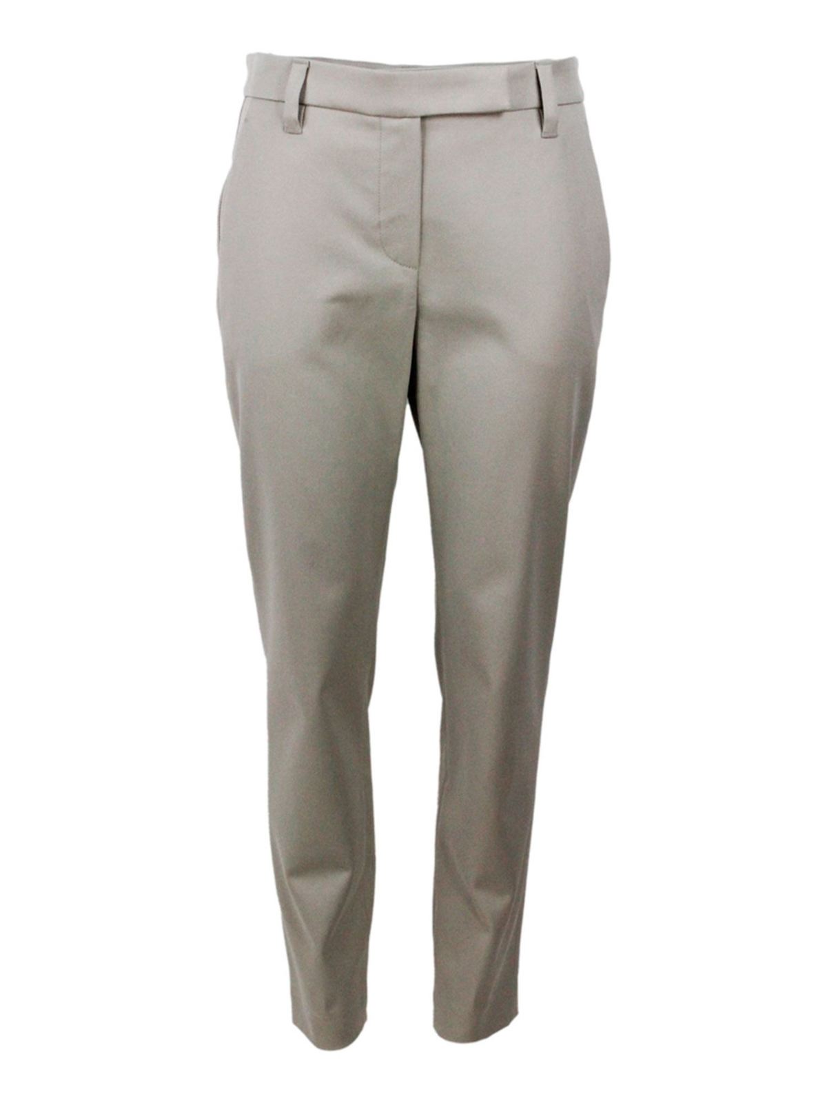 Cropped trousers in beige MA126P7258C7496 (Brunello Cucinelli / パンツ ) | Brunello Cucinelli (ブルネロ・クチネリ)