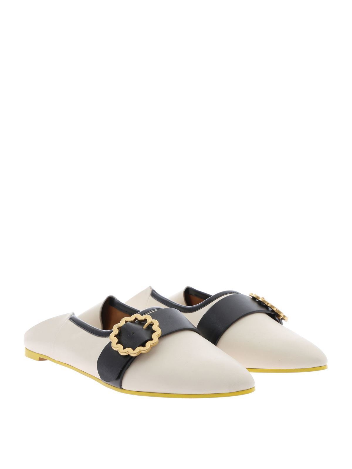 Leather ballerinas with buckle SB32011A139 (See By Chloé / フラットシューズ ) | See By Chloé (シーバイクロエ)(1)