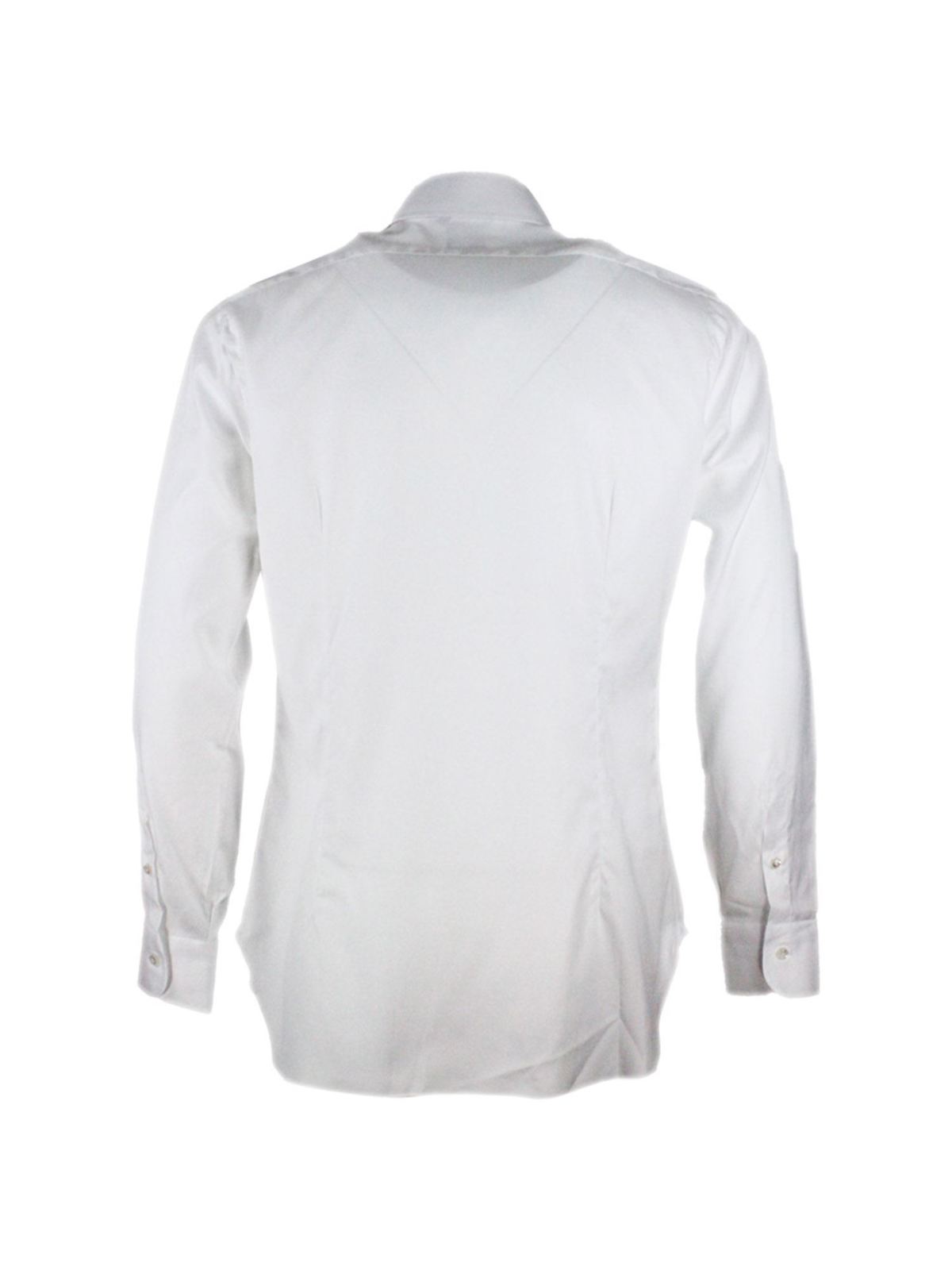 Cotton shirt in white I1U13RPZ5009 (BARBA / シャツ・ブラウス ) | BARBA (バルバ)(1)
