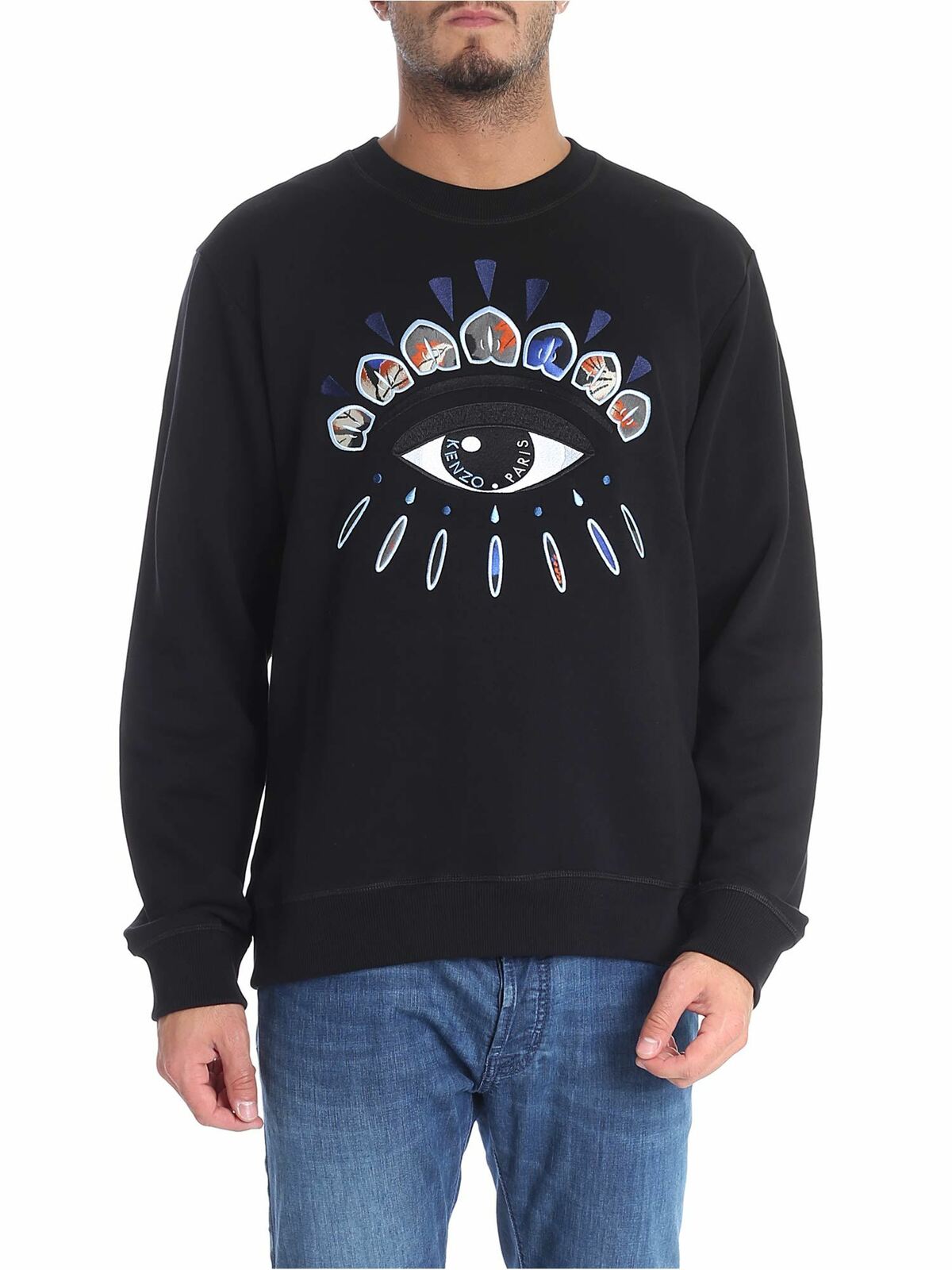 "Indonesian Eyes" black sweatshirt 5SW0924XK99 (KENZO / スウェット・フーディー ) | KENZO (ケンゾー)