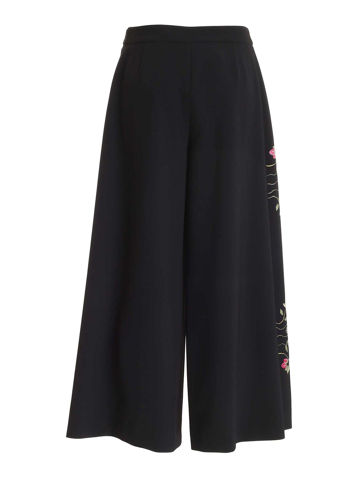 Flower print pants in black 21EV2M0B08150859000 (VIVETTA / パンツ ) | VIVETTA (ヴィヴェッタ)(1)