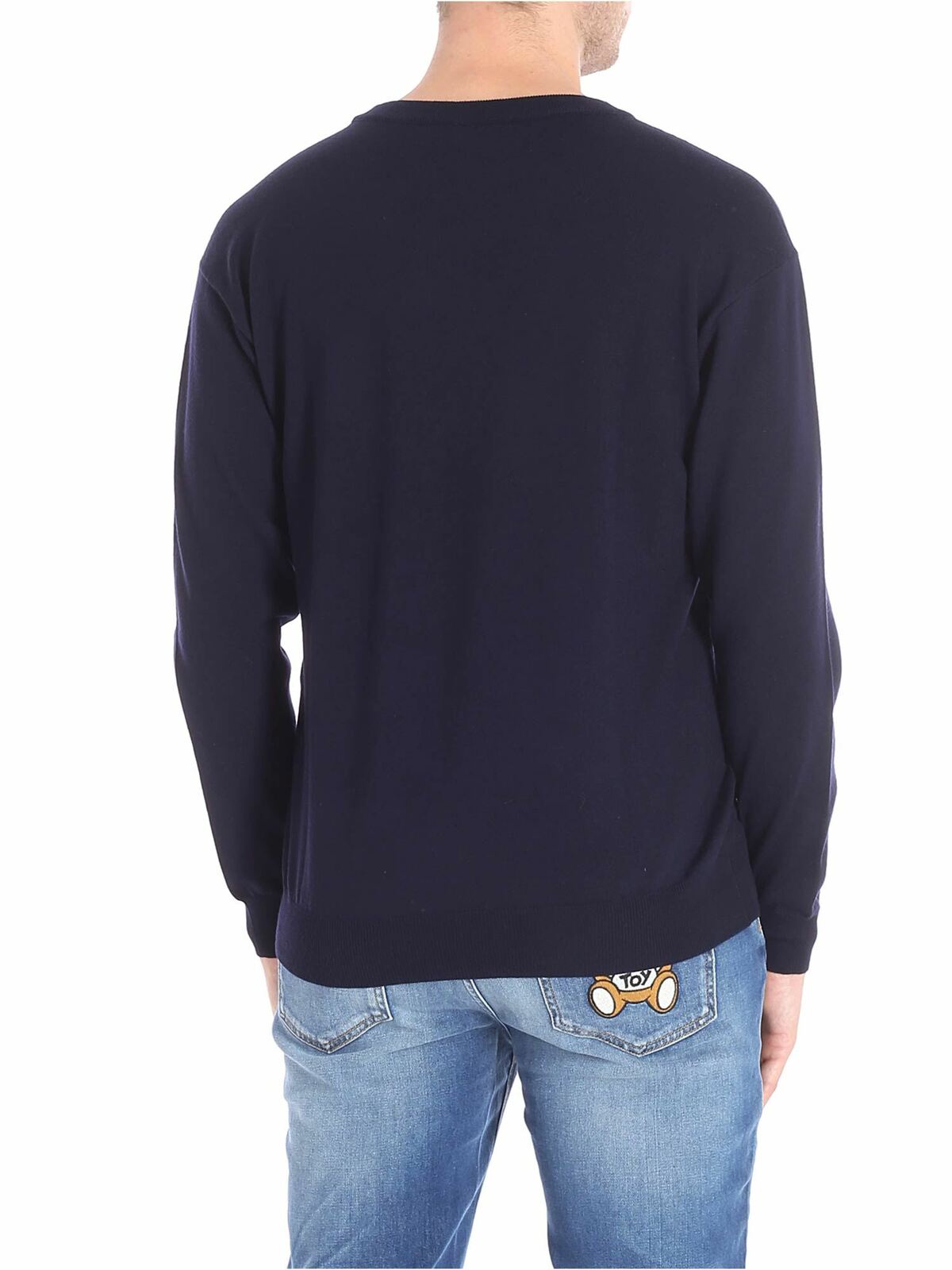 Blue crewneck Teddy Bear pullover 090252000510 (MOSCHINO / ニット・セーター・カーディガン ) | MOSCHINO (モスキーノ)(2)