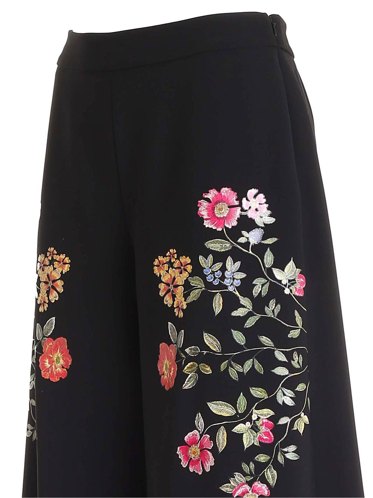 Flower print pants in black 21EV2M0B08150859000 (VIVETTA / パンツ ) | VIVETTA (ヴィヴェッタ)(2)