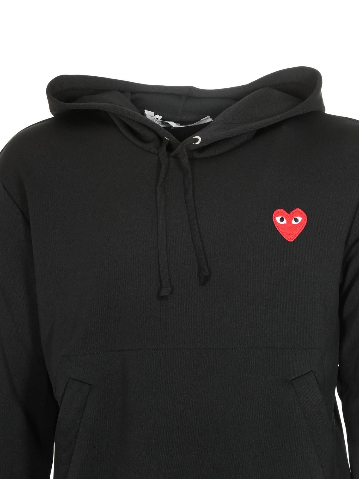 Red Heart hoodie in black AZT1740511 (PLAY Comme Des Garçons / スウェット・フーディー ) | PLAY Comme Des Garçons (プレイ コムデギャルソン)(2)