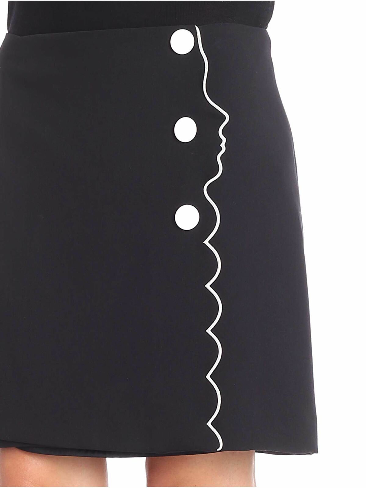 Black Paus skirt with white embroidery 84VV300999 (VIVETTA / スカート ) | VIVETTA (ヴィヴェッタ)(3)