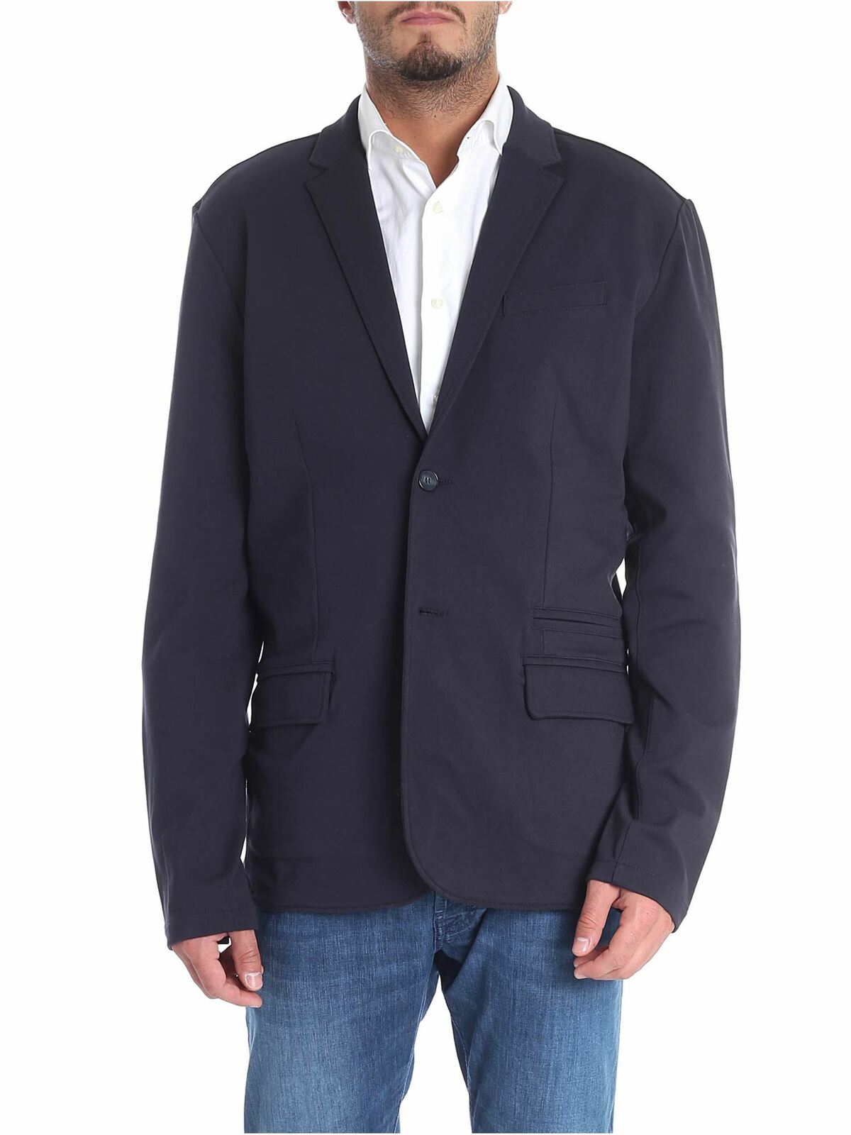 Blue Milano fabric jacket 705030582915690 (KARL LAGERFELD / スーツ・ジャケット ) | KARL LAGERFELD (カール・ラガーフェルド)