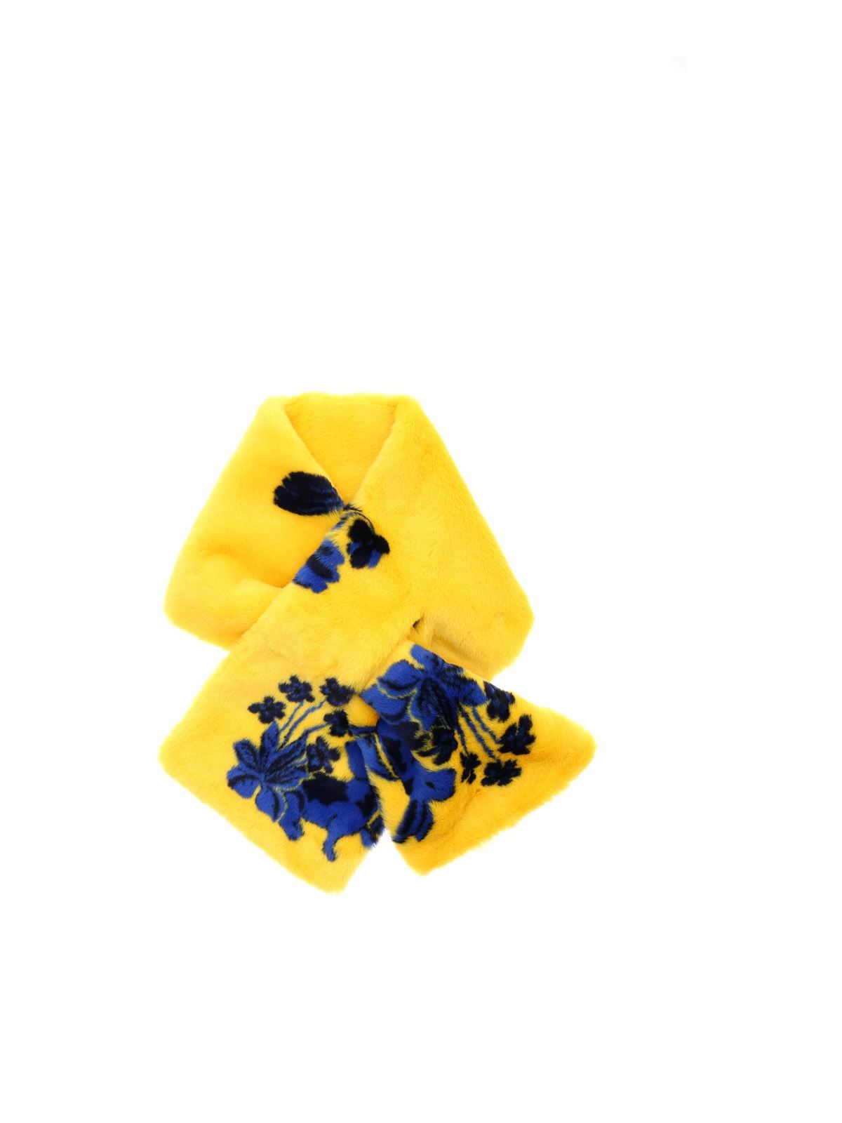 Eco-fur stole in yellow and blue 19IV2M1691168110001 (VIVETTA / スカーフ・マフラー ) | VIVETTA (ヴィヴェッタ)