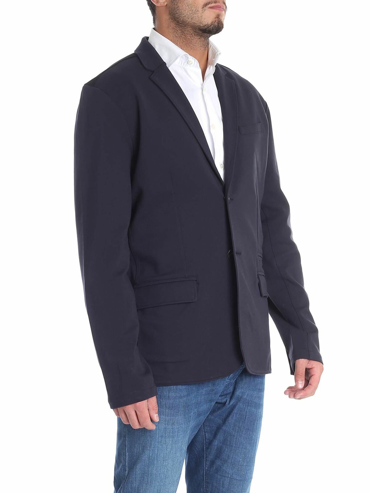 Blue Milano fabric jacket 705030582915690 (KARL LAGERFELD / スーツ・ジャケット ) | KARL LAGERFELD (カール・ラガーフェルド)(1)