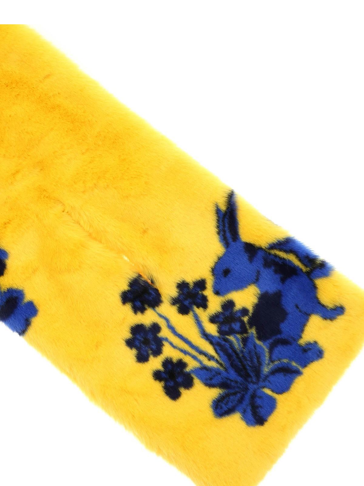 Eco-fur stole in yellow and blue 19IV2M1691168110001 (VIVETTA / スカーフ・マフラー ) | VIVETTA (ヴィヴェッタ)(1)