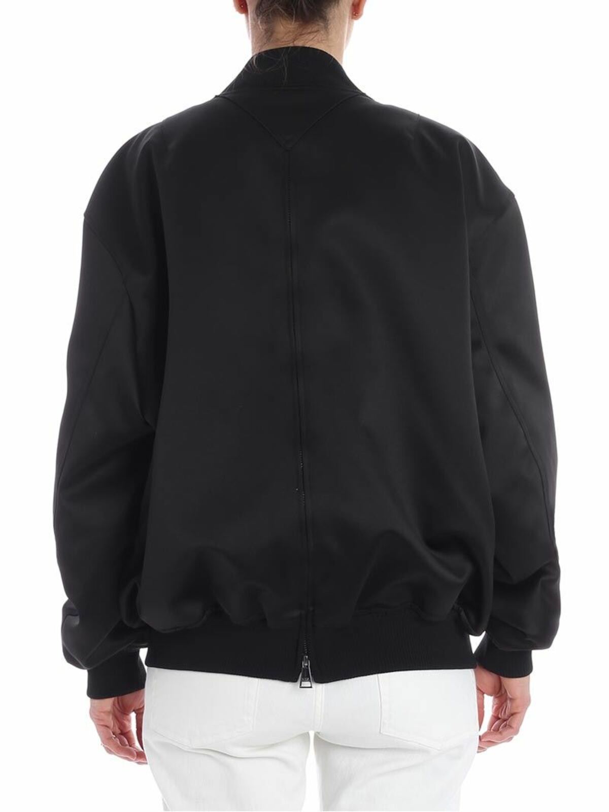 Black oversize bomber 81KW1401999 (KARL LAGERFELD / カジュアルジャケット・ベスト ) | KARL LAGERFELD (カール・ラガーフェルド)(2)