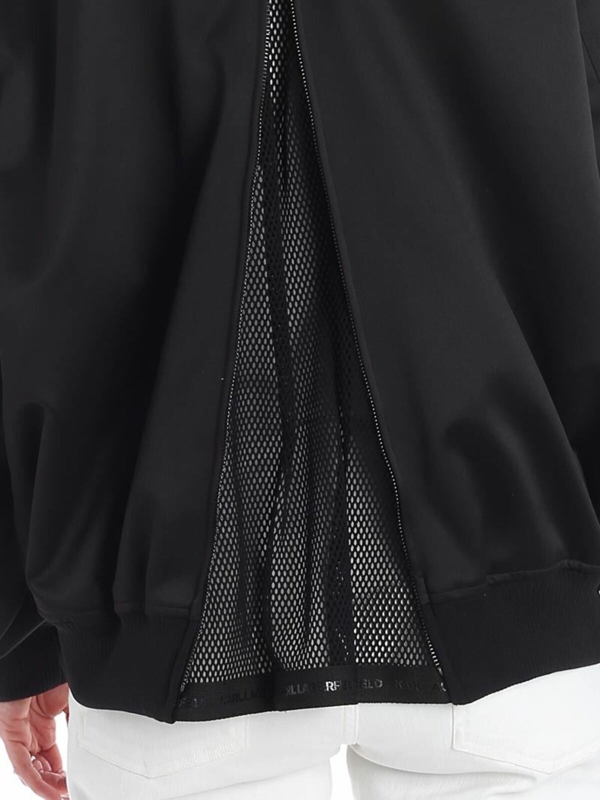 Black oversize bomber 81KW1401999 (KARL LAGERFELD / カジュアルジャケット・ベスト ) | KARL LAGERFELD (カール・ラガーフェルド)(4)