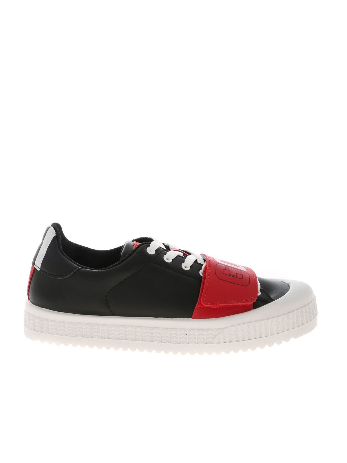 Sneakers in black with red logo detail FW20M01010002 (GCDS / スニーカー ) | GCDS (ジーシーディーエス)