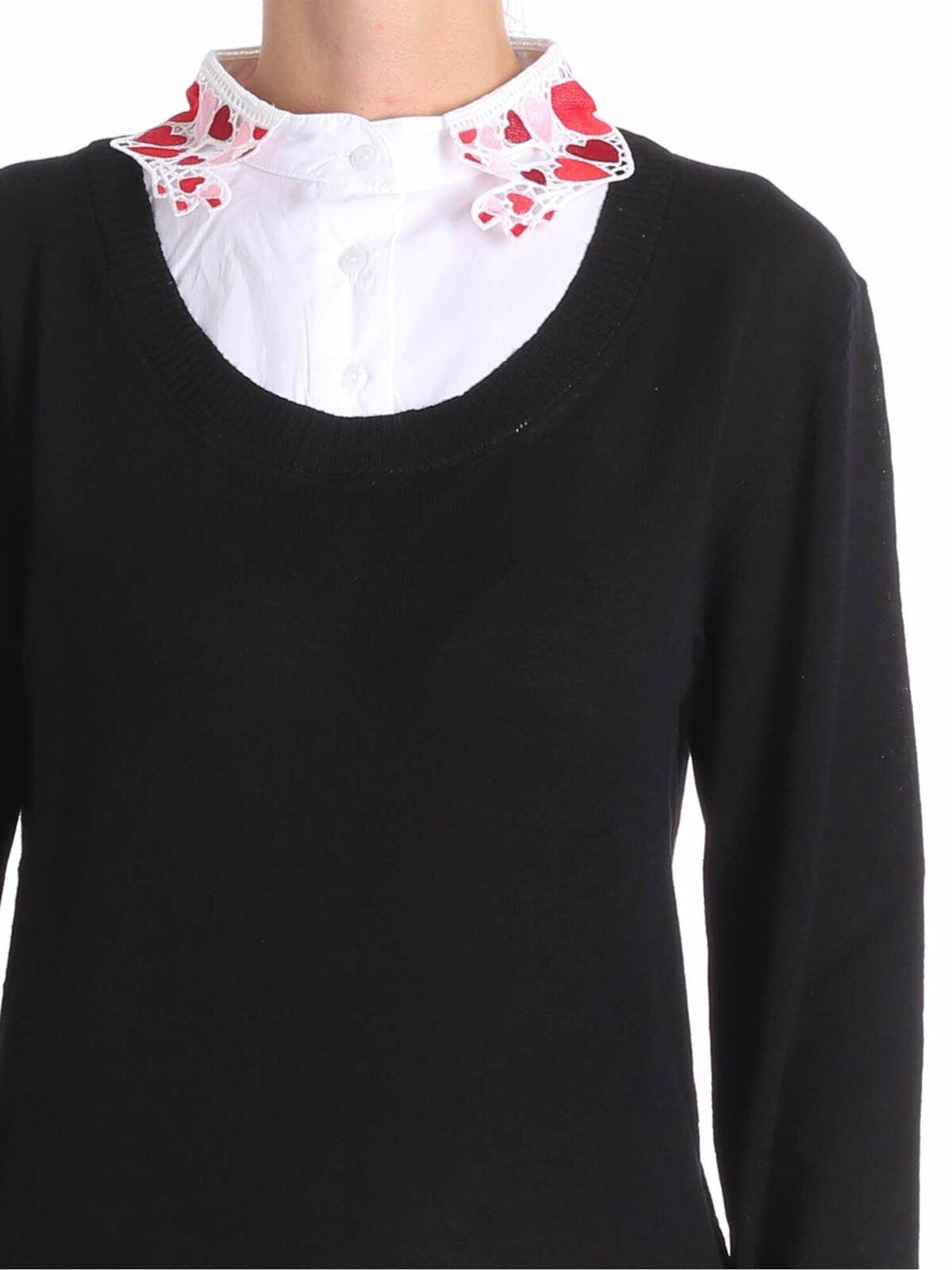 Zucchi black sweater with shirt neckline 84VV719999 (VIVETTA / ニット・セーター・カーディガン ) | VIVETTA (ヴィヴェッタ)(3)