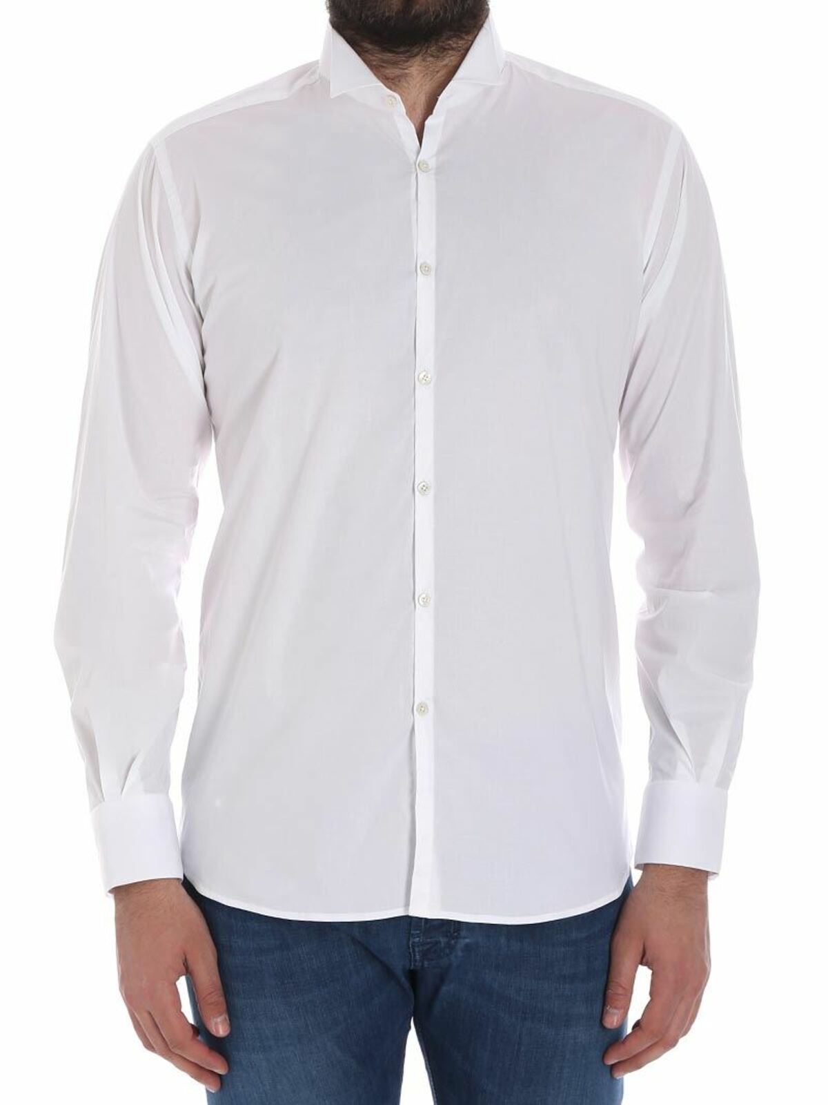 White cotton shirt 60600668169910 (KARL LAGERFELD / シャツ・ブラウス ) | KARL LAGERFELD (カール・ラガーフェルド)