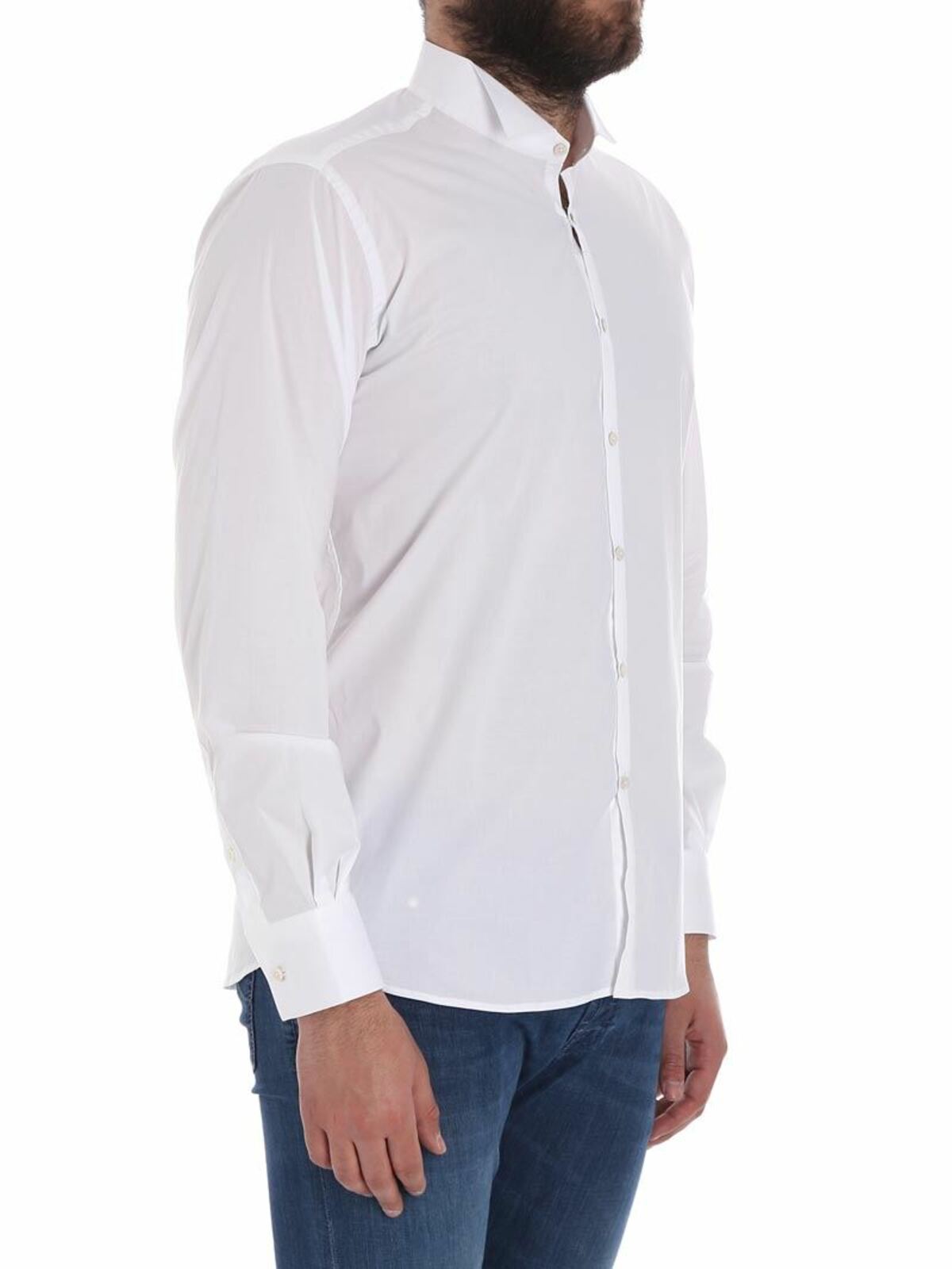 White cotton shirt 60600668169910 (KARL LAGERFELD / シャツ・ブラウス ) | KARL LAGERFELD (カール・ラガーフェルド)(1)