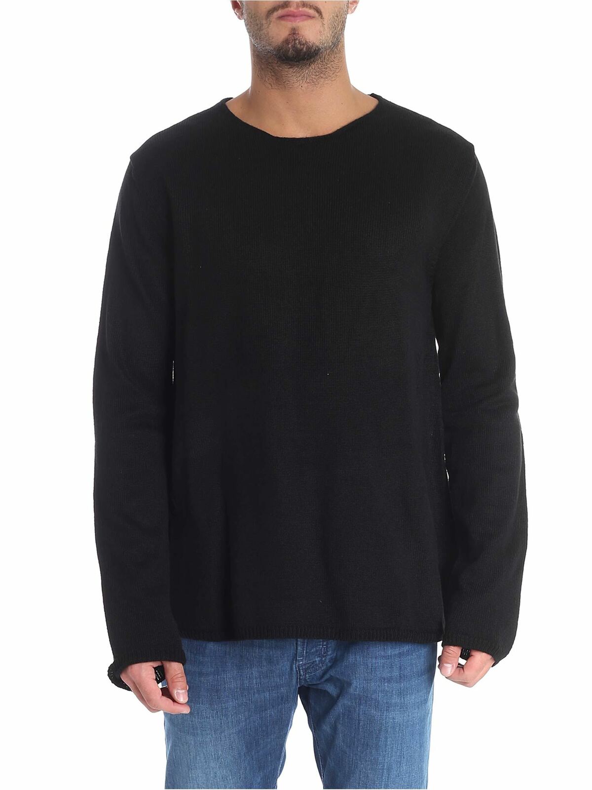 Black knitted crewneck pullover W265101 (Comme Des Garçons SHIRT / ニット・セーター・カーディガン ) | Comme Des Garçons SHIRT (コムデギャルソン シャツ)