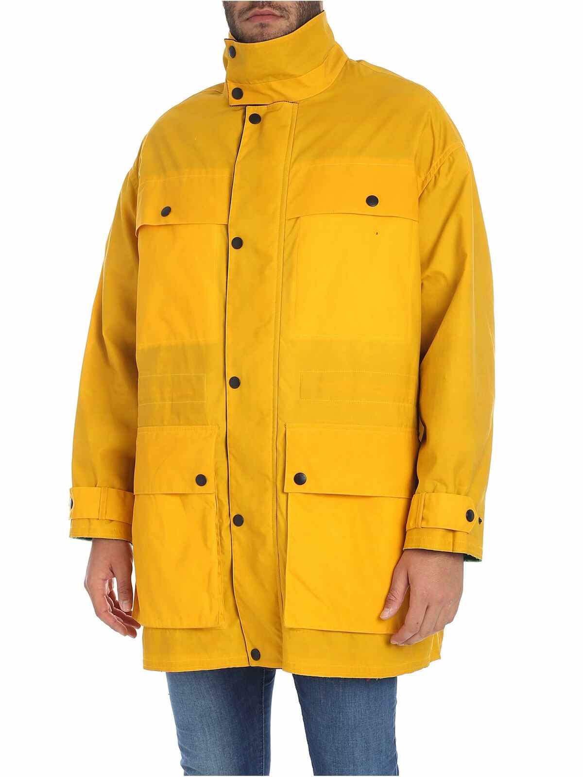 Yellow fabric coat 5OU2051MH39 (KENZO / コート・ダウン ) | KENZO (ケンゾー)