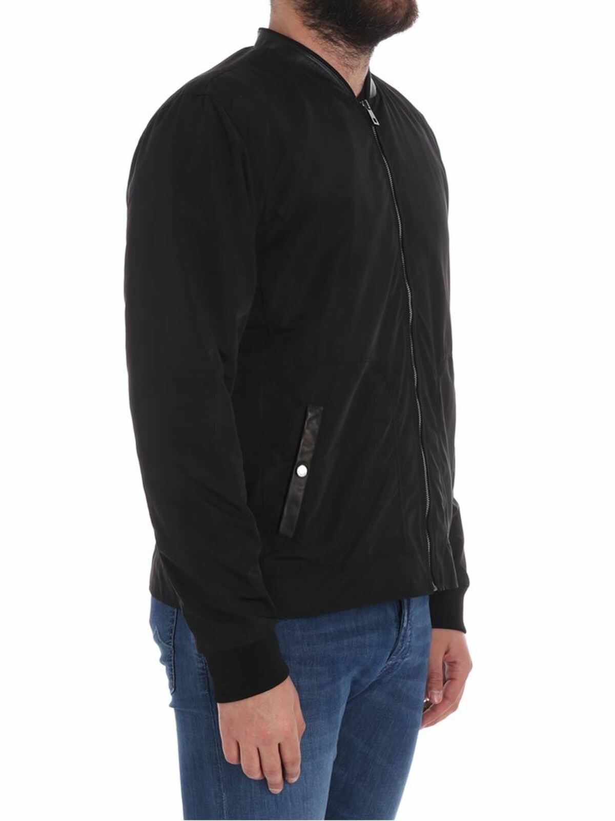 Black technical fabric jacket 706001681901990 (KARL LAGERFELD / カジュアルジャケット・ベスト ) | KARL LAGERFELD (カール・ラガーフェルド)(1)