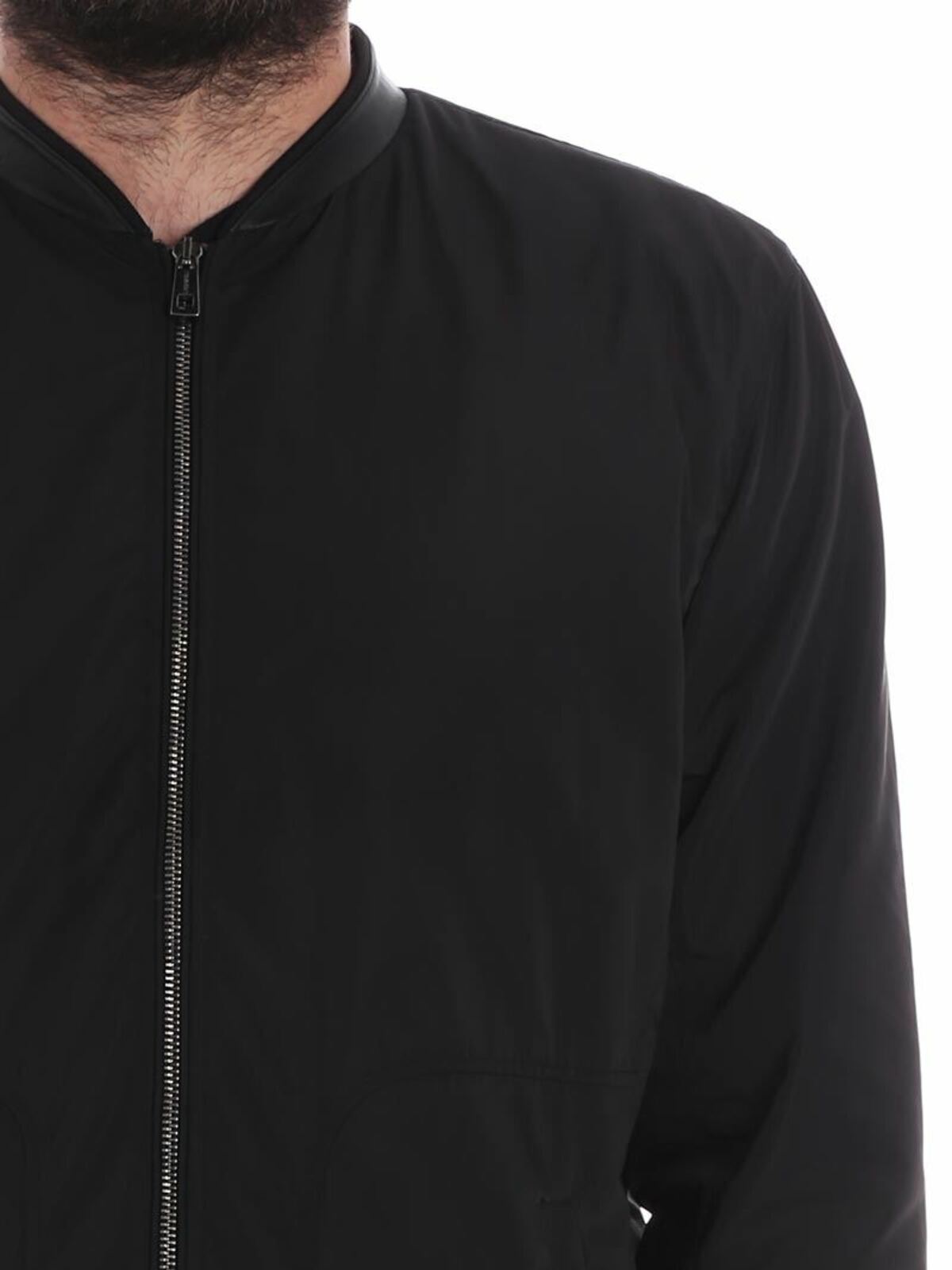 Black technical fabric jacket 706001681901990 (KARL LAGERFELD / カジュアルジャケット・ベスト ) | KARL LAGERFELD (カール・ラガーフェルド)(3)