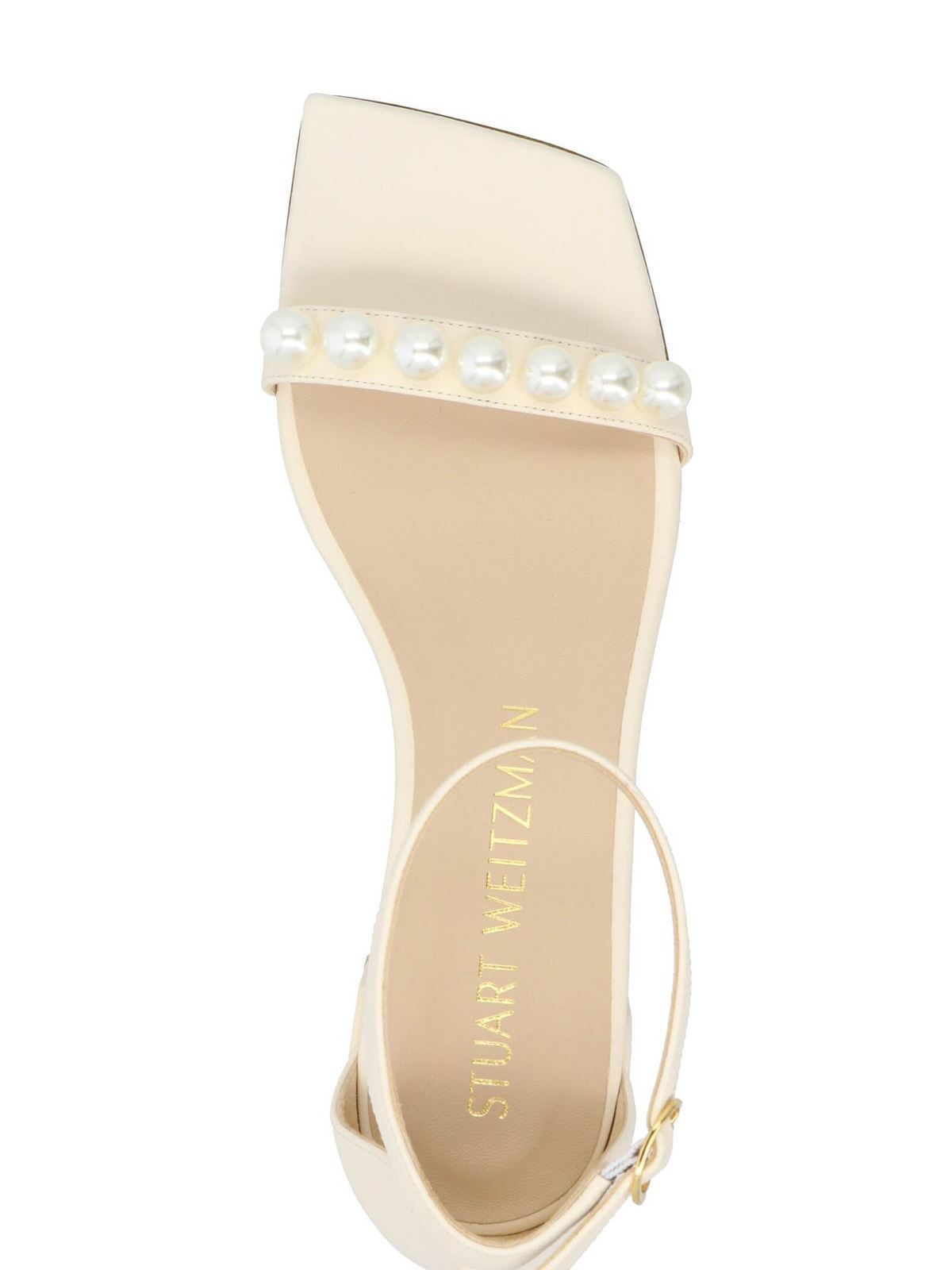 Nudist June sandals in white NUDISTJUNESQUPEARLSEASHELL (STUART WEITZMAN / サンダル ) | STUART WEITZMAN (スチュアートワイツマン)(2)