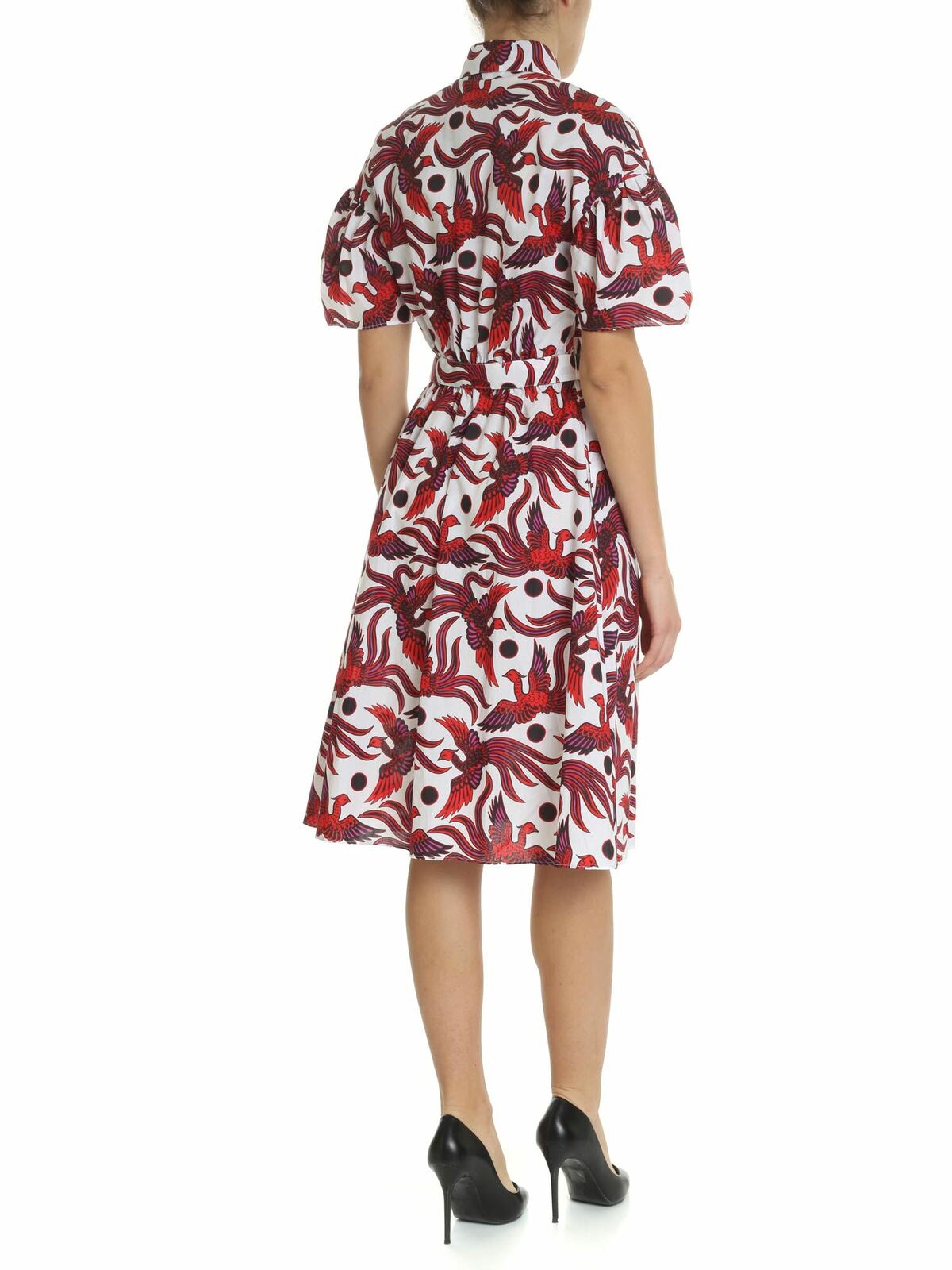 Belted white and red shirting dress 2RO12255J21 (KENZO / ワンピース・ドレス・オールインワン ) | KENZO (ケンゾー)(2)