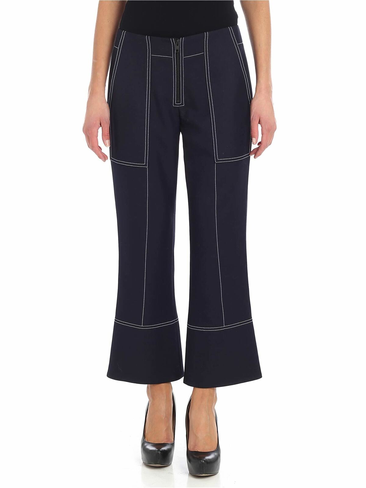Blue stretch fabric trousers 1PA1845HB76 (KENZO / パンツ ) | KENZO (ケンゾー)