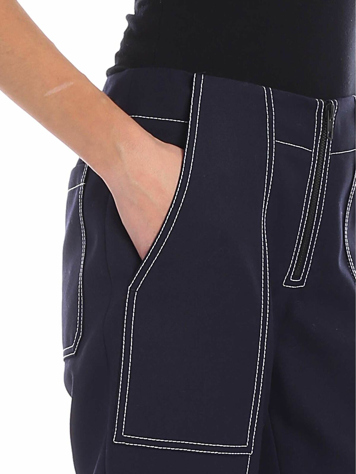 Blue stretch fabric trousers 1PA1845HB76 (KENZO / パンツ ) | KENZO (ケンゾー)(3)