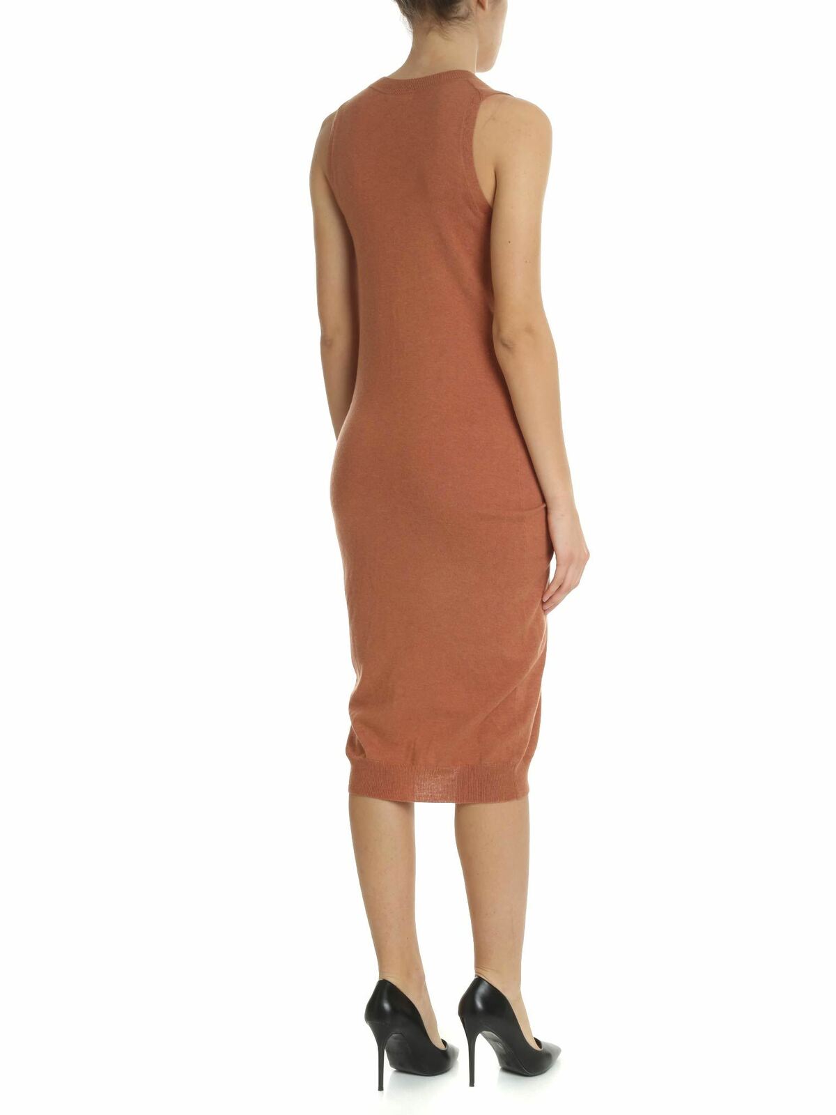 Knitted dress in copper red with knot CHS19SMR05530255 (See By Chloé / ワンピース・ドレス・オールインワン ) | See By Chloé (シーバイクロエ)(2)