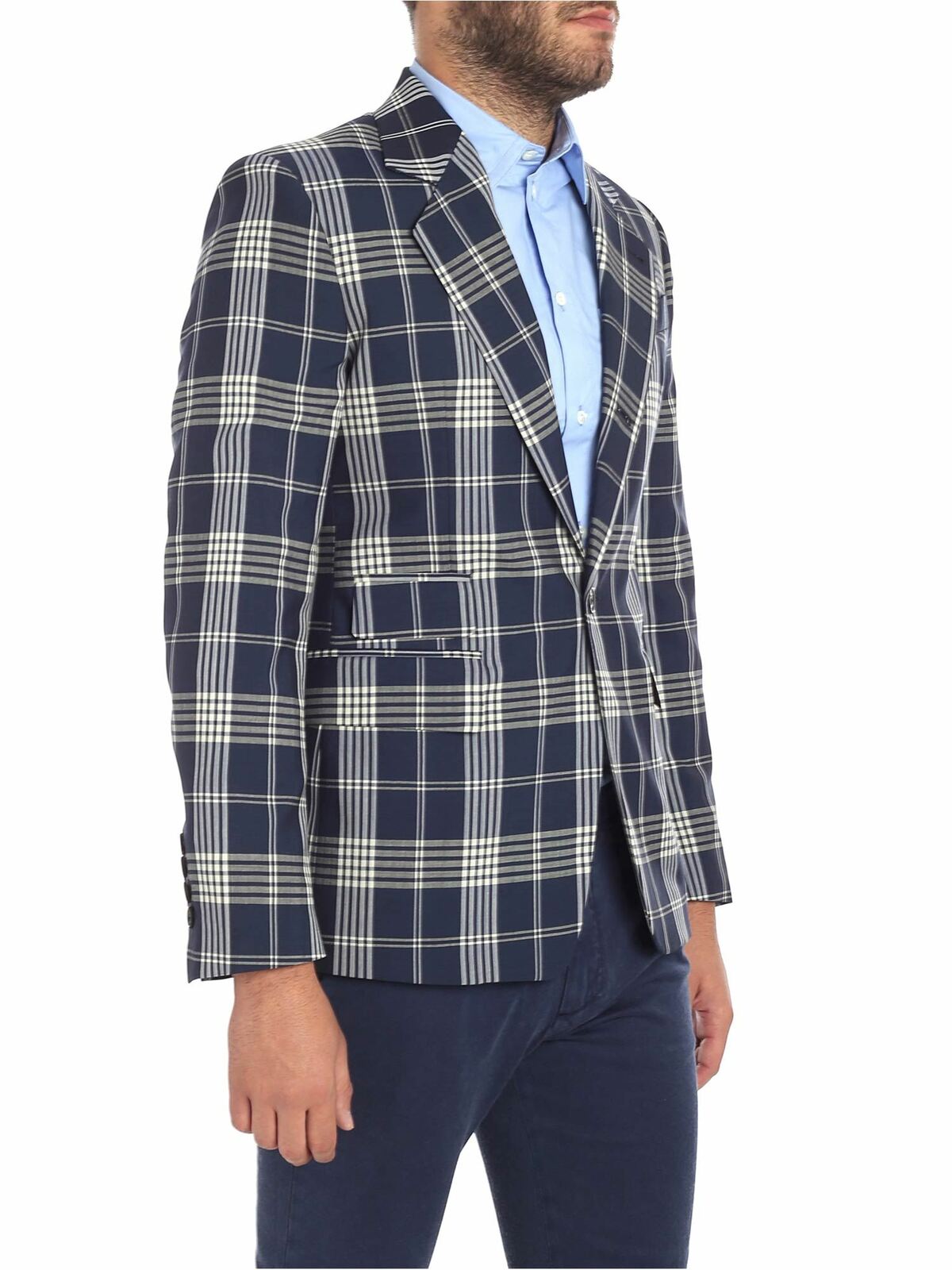 Blue tartan printed jacket S25BN0389S49279002F (Vivienne Westwood / スーツ・ジャケット ) | Vivienne Westwood (ヴィヴィアン・ウェストウッド)(1)