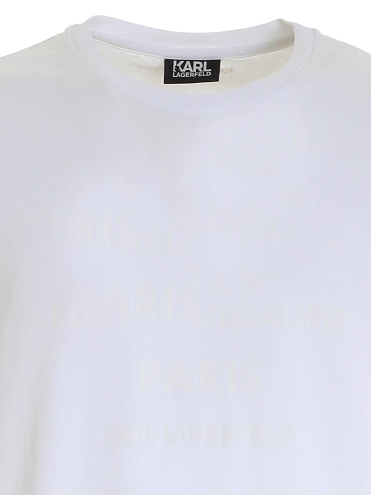Logo print T-shirt in white 75503951122410 (KARL LAGERFELD / Tシャツ・カットソー ) | KARL LAGERFELD (カール・ラガーフェルド)(2)