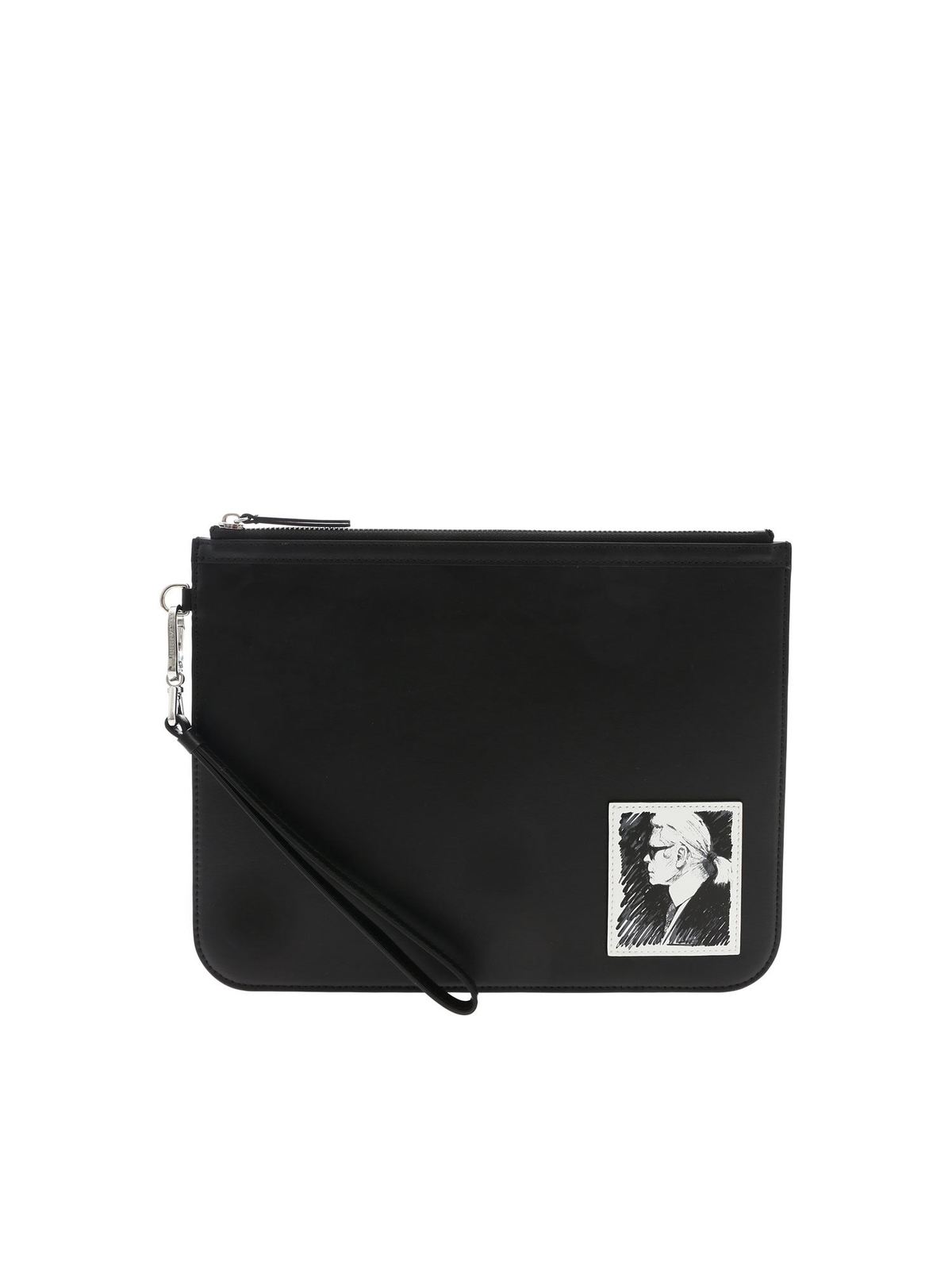 Karl Legend clutch bag in black 201W3259BLACK (KARL LAGERFELD / クラッチバッグ・ポーチ ) | KARL LAGERFELD (カール・ラガーフェルド)