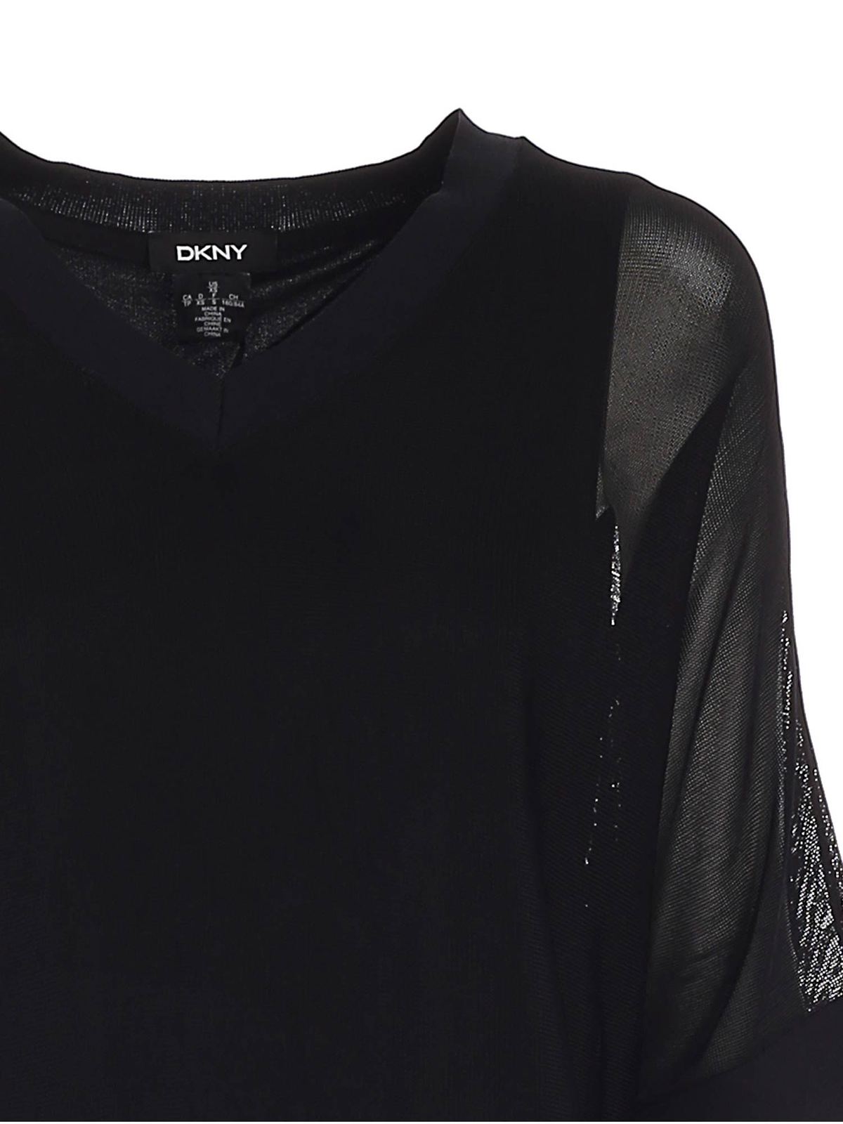 Oversize sweater in black P0DSUFT1BLK (DKNY / ニット・セーター・カーディガン ) | DKNY (ディーケーエヌワイ)(2)