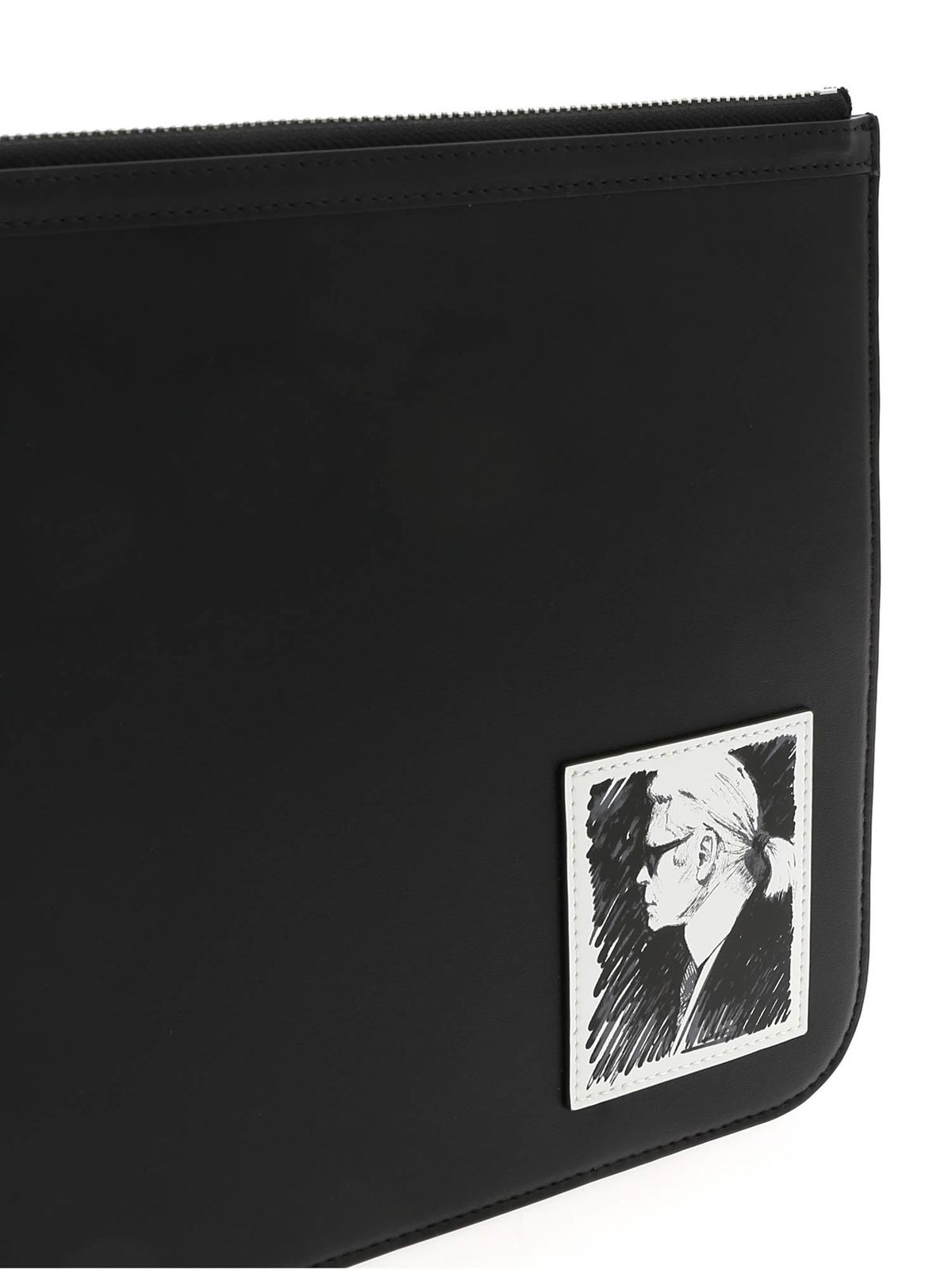 Karl Legend clutch bag in black 201W3259BLACK (KARL LAGERFELD / クラッチバッグ・ポーチ ) | KARL LAGERFELD (カール・ラガーフェルド)(3)