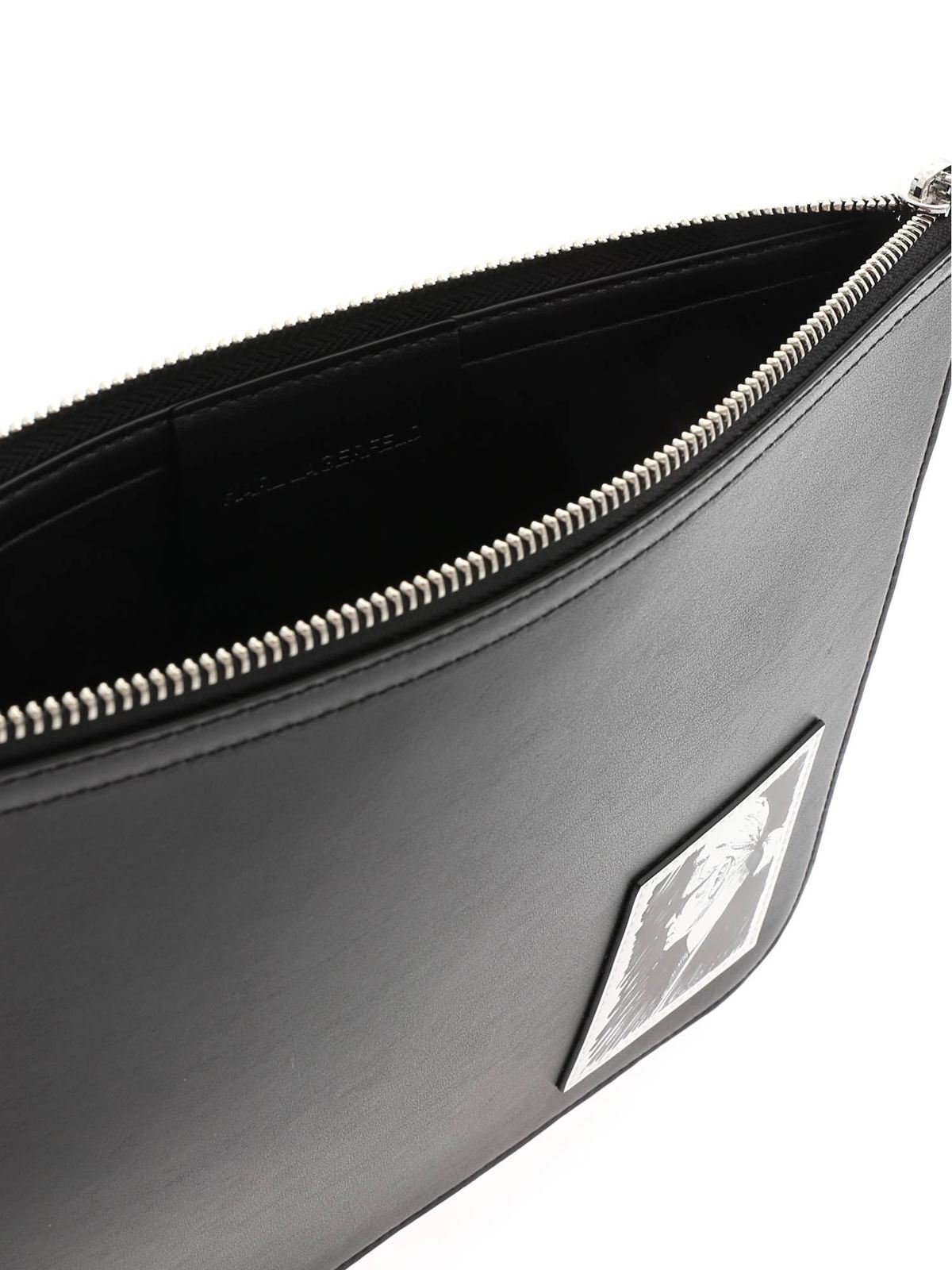 Karl Legend clutch bag in black 201W3259BLACK (KARL LAGERFELD / クラッチバッグ・ポーチ ) | KARL LAGERFELD (カール・ラガーフェルド)(4)