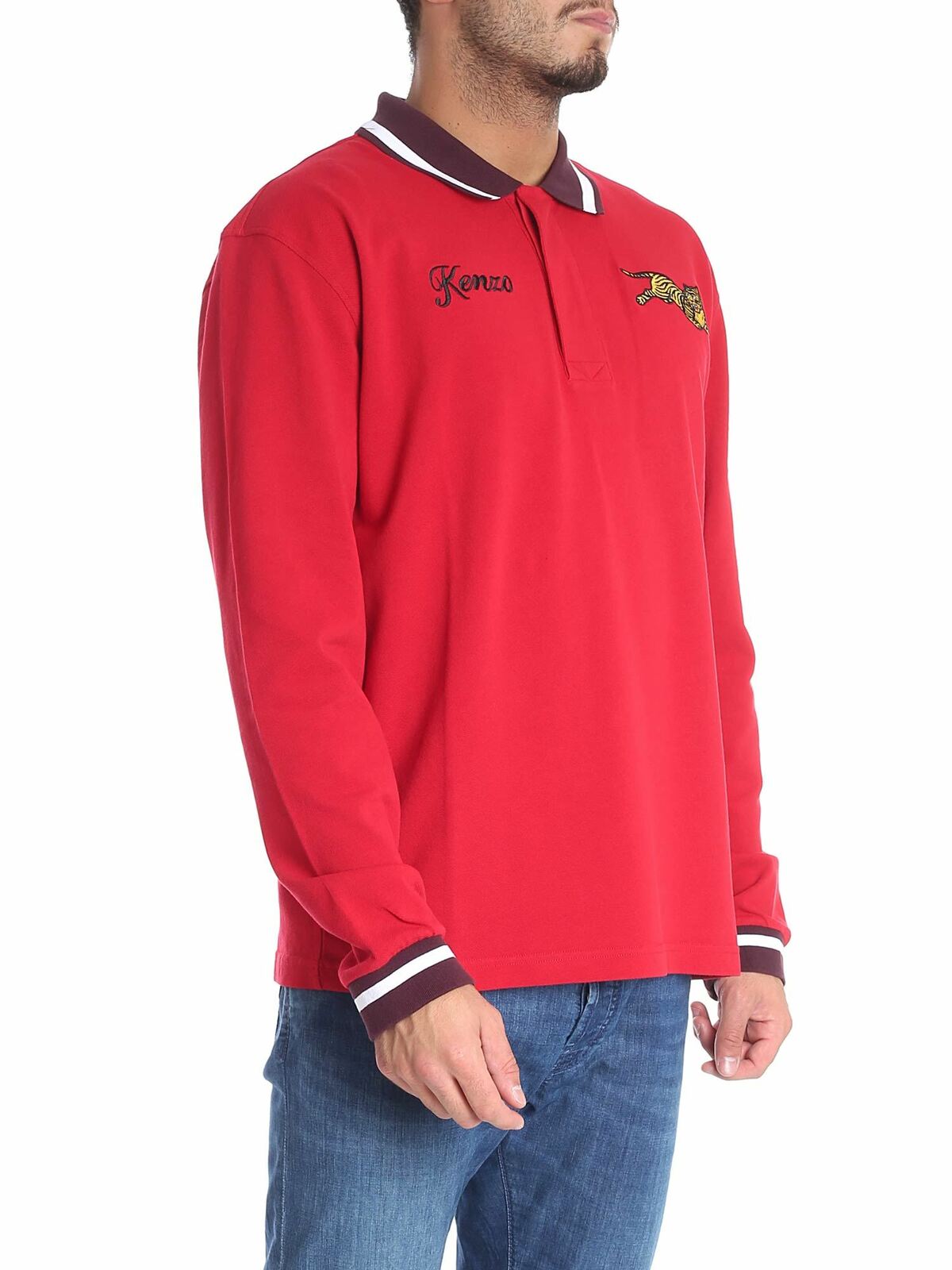 "Jumping Tiger" red polo 5PO1214BA21 (KENZO / ポロシャツ ) | KENZO (ケンゾー)(1)