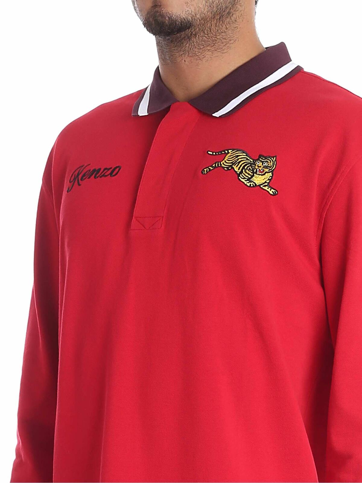 "Jumping Tiger" red polo 5PO1214BA21 (KENZO / ポロシャツ ) | KENZO (ケンゾー)(3)