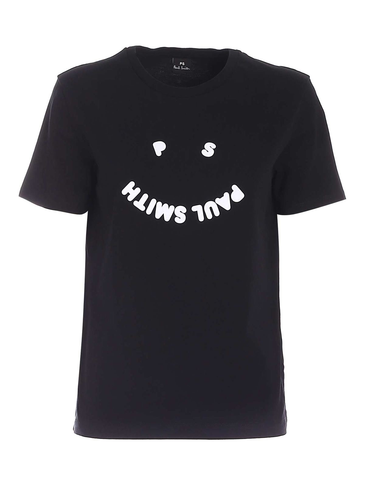 Velvet logo T-shirt in black W2RG799FP245379 (PS Paul Smith / Tシャツ・カットソー ) | PS Paul Smith (ピーエス ポール・スミス)