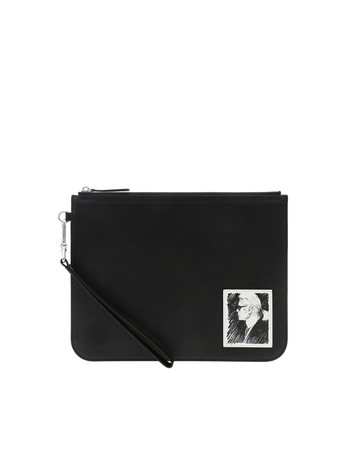 Karl Legend clutch bag in black 200W3206BLACK (KARL LAGERFELD / クラッチバッグ・ポーチ ) | KARL LAGERFELD (カール・ラガーフェルド)
