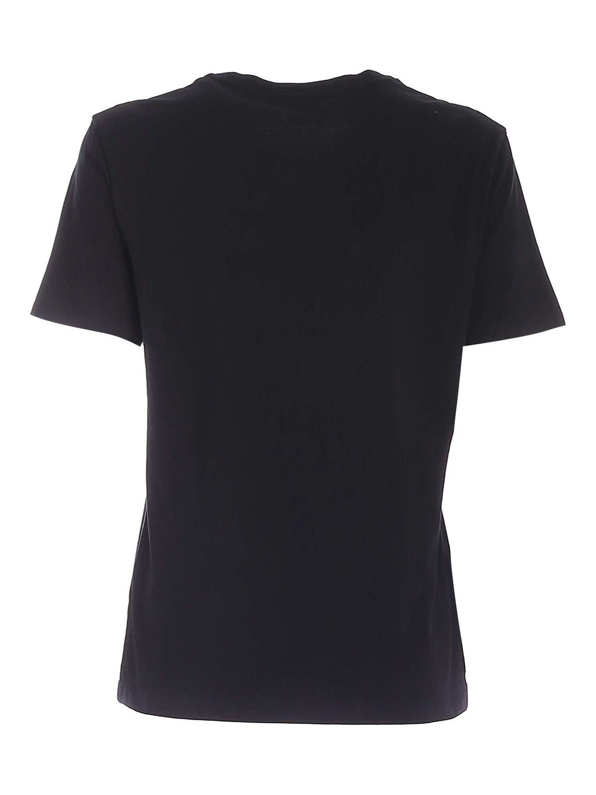Velvet logo T-shirt in black W2RG799FP245379 (PS Paul Smith / Tシャツ・カットソー ) | PS Paul Smith (ピーエス ポール・スミス)(1)